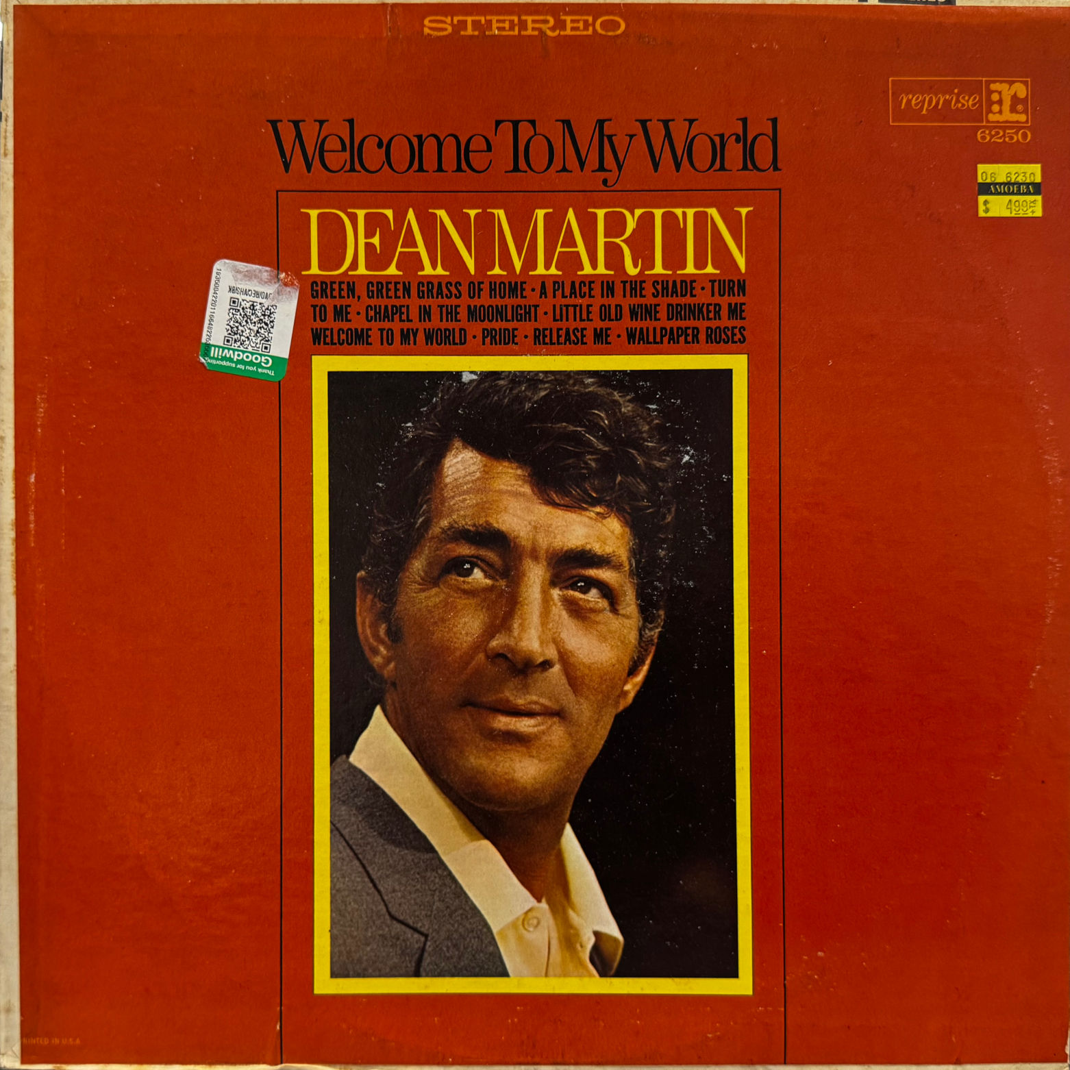 Dean Martin Welcome to My World Album Cover
