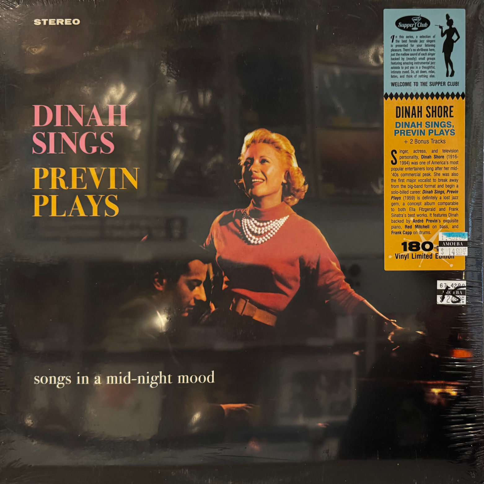 Dinah Shore Dinah Sings Previn Plays Album Cover