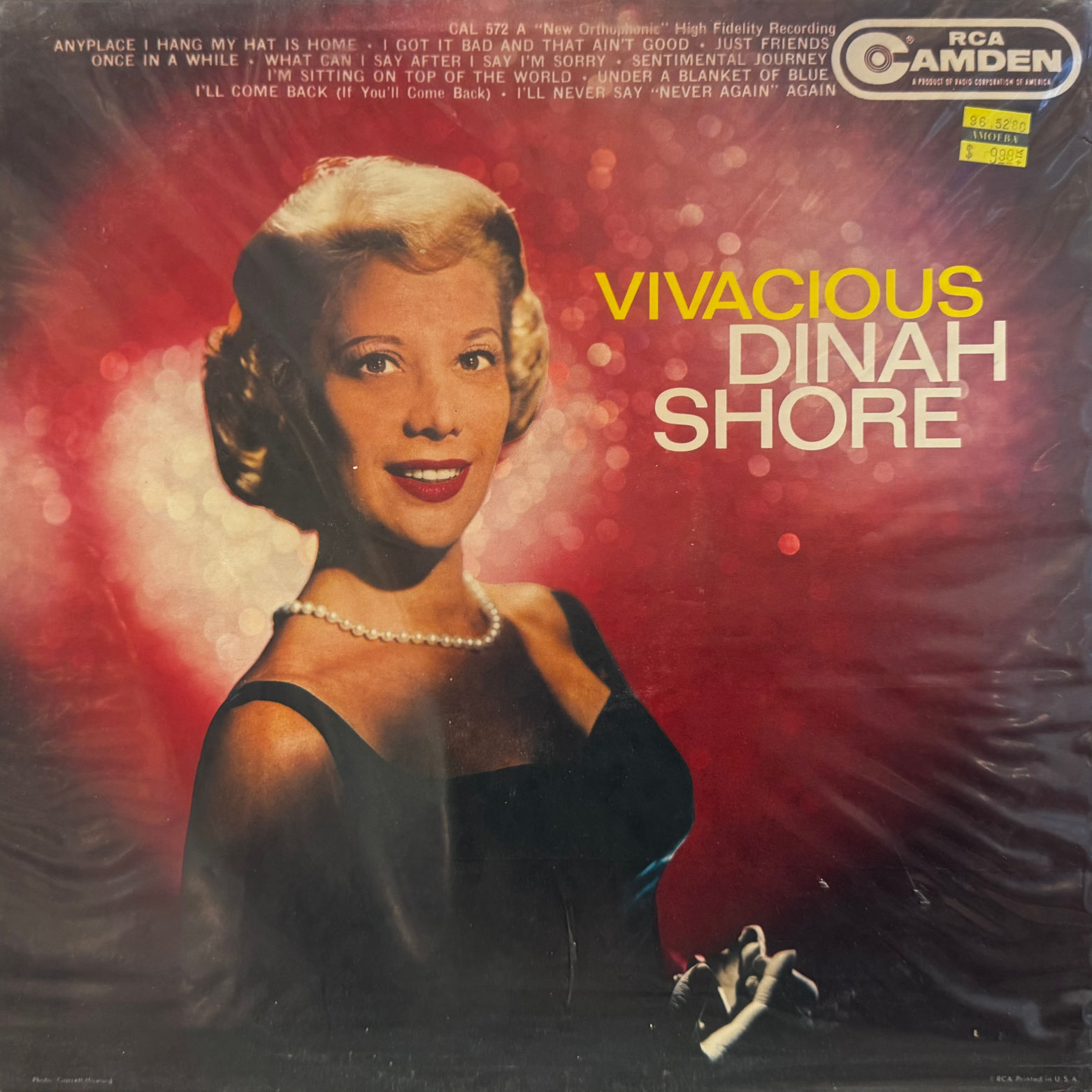 Dinah Shore Vivacious Album Cover