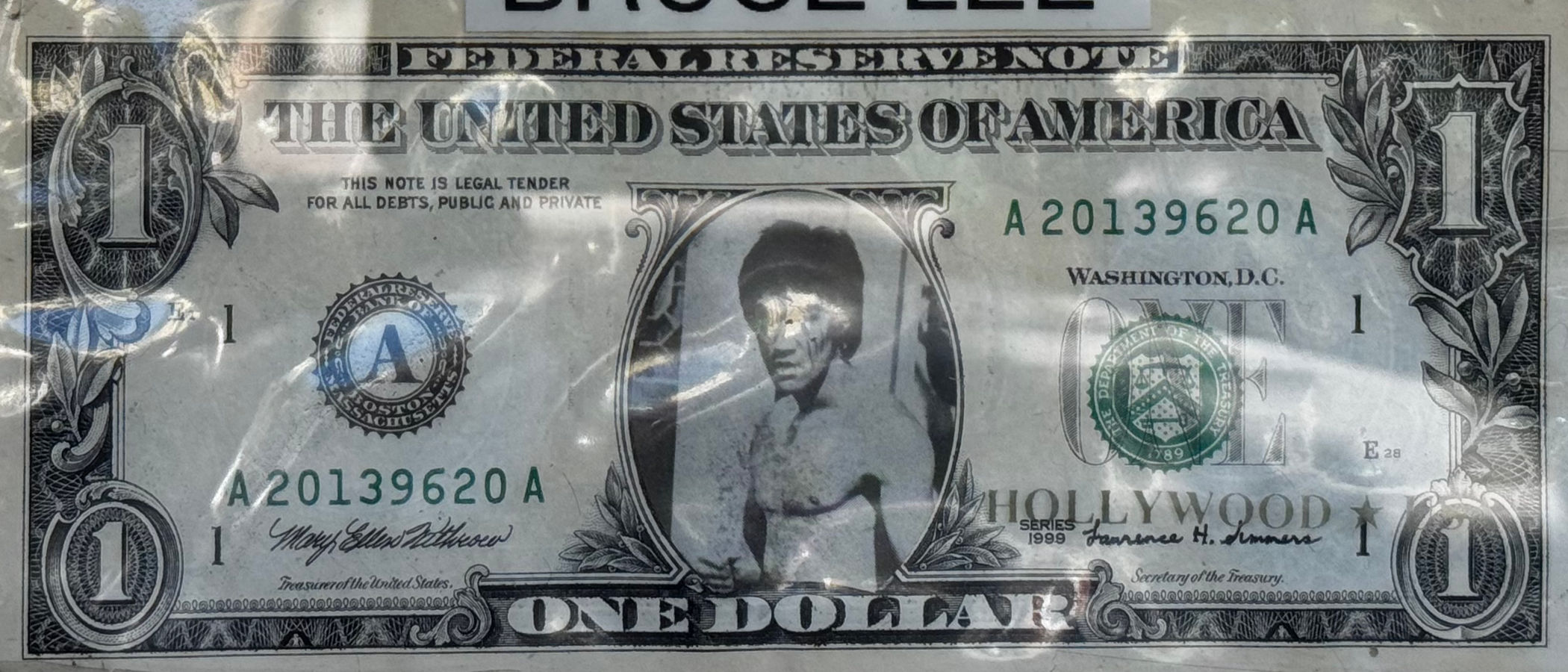 Fake One Dollar Bill Bruce Lee