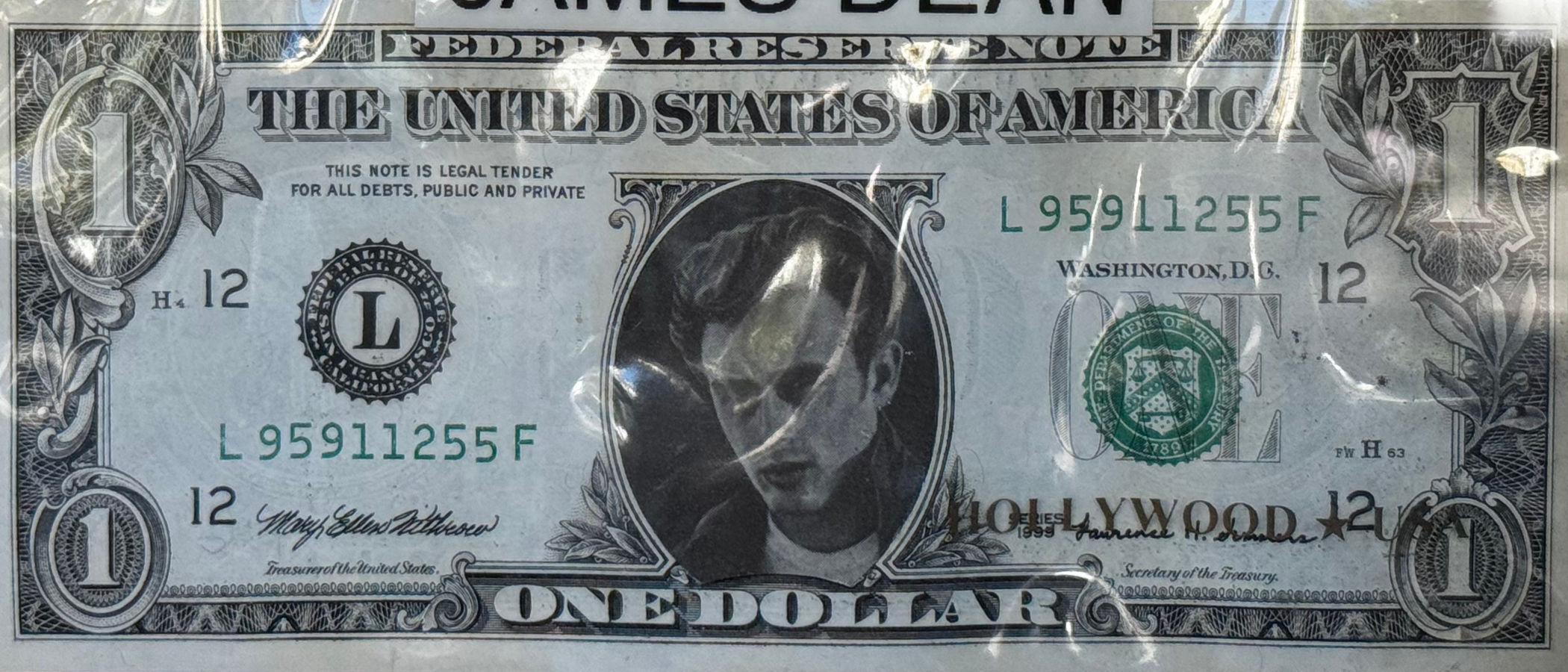 Fake One Dollar Bill James Dean