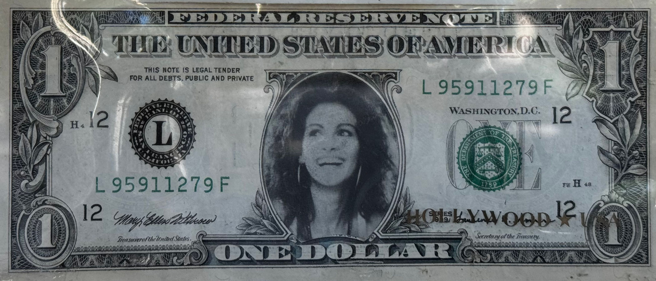 Fake One Dollar Bill Julia Roberts
