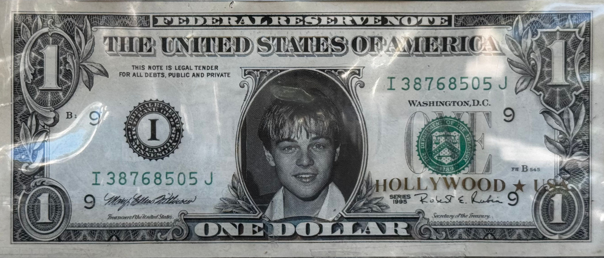Fake One Dollar Bill Leonardo DiCaprio