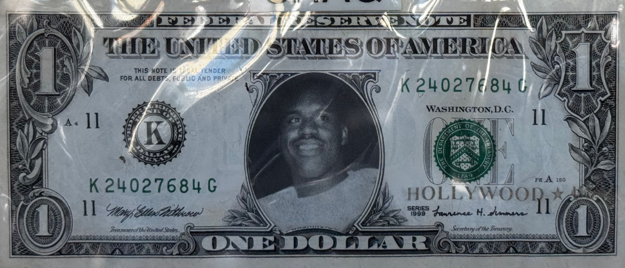 Fake One Dollar Bill Shaquille O'Neal