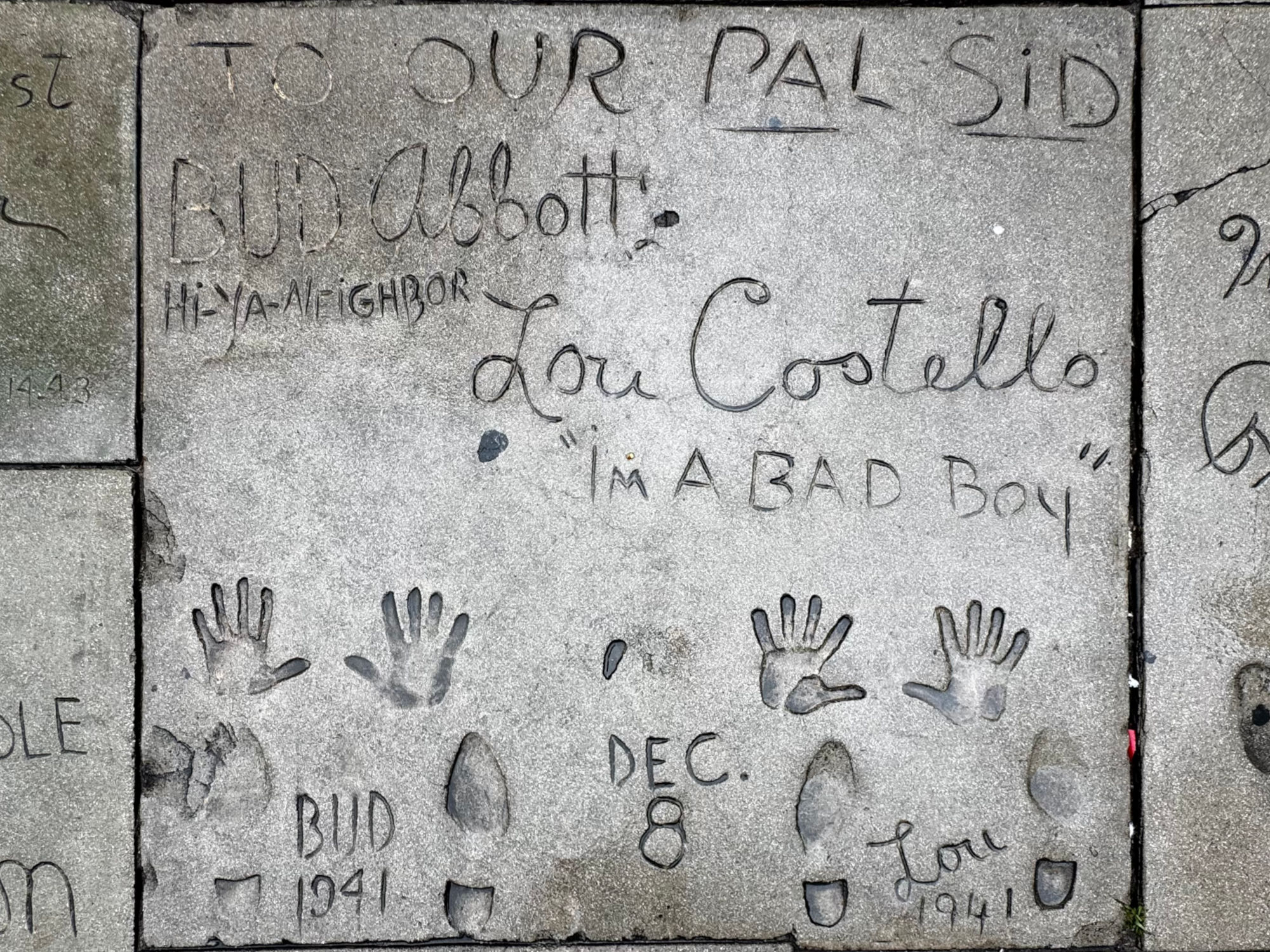 Grauman's Chinese Theatre Abbott and Costello