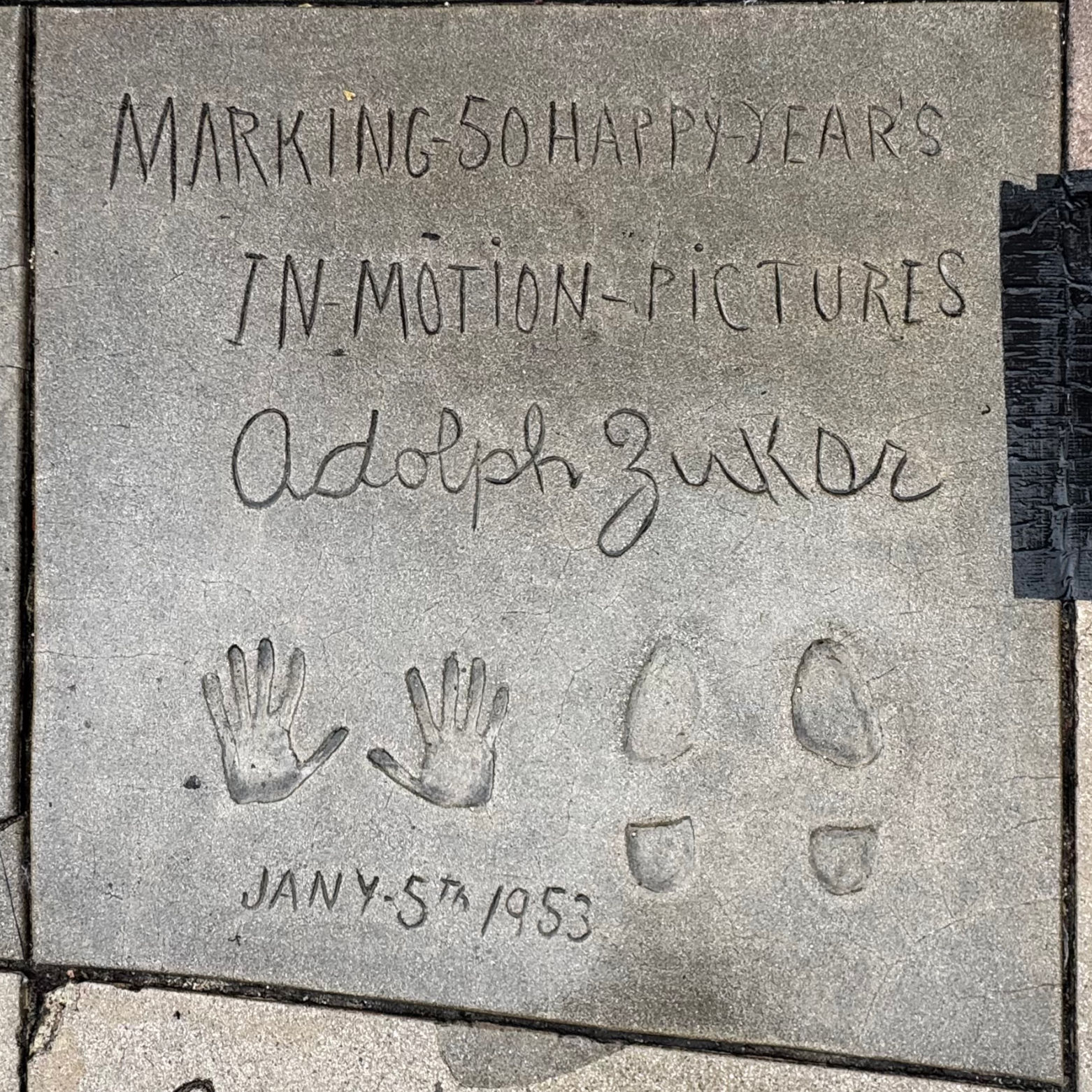 Grauman's Chinese Theatre Adolph Zukor