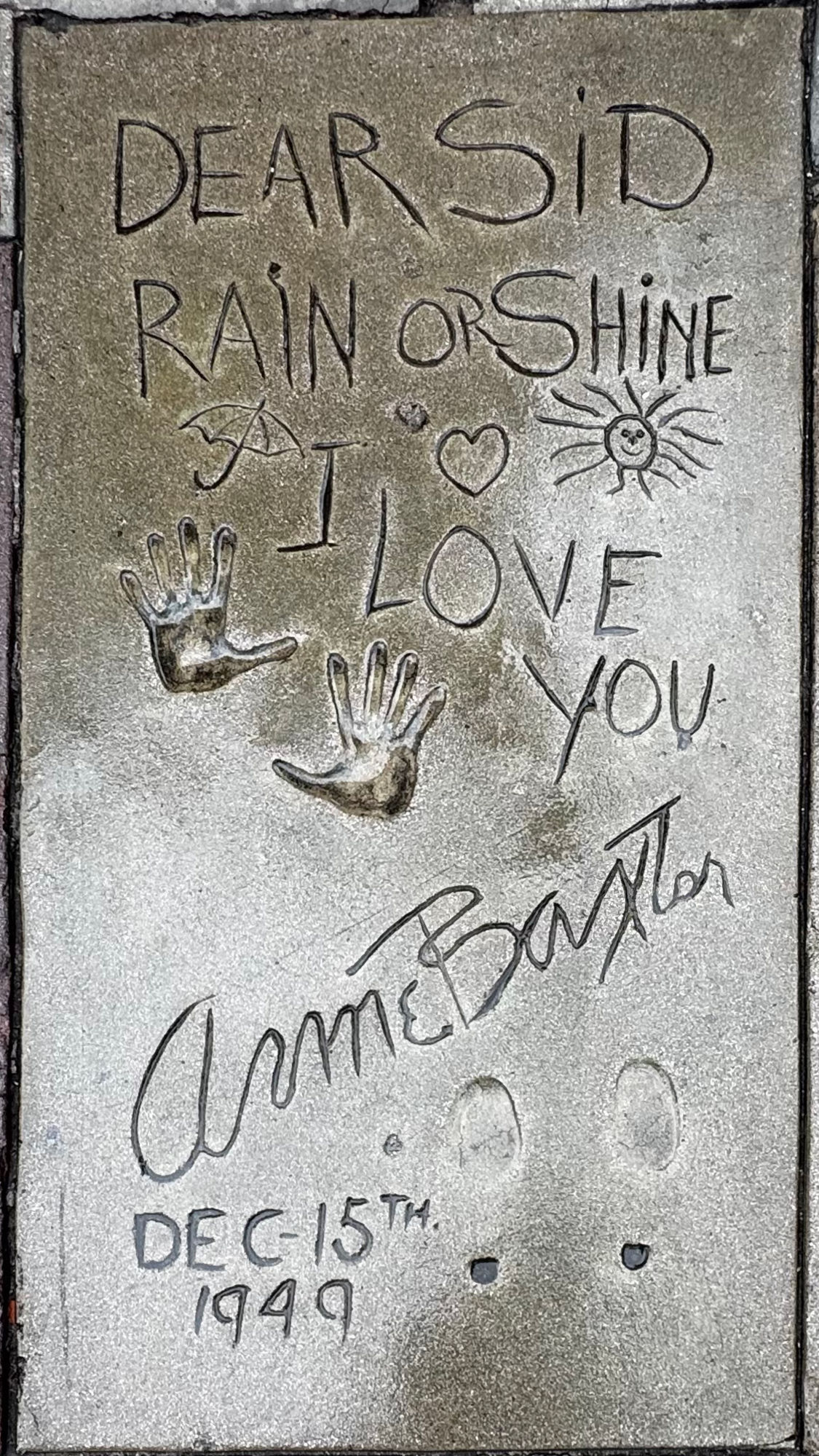 Grauman's Chinese Theatre Anne Baxter