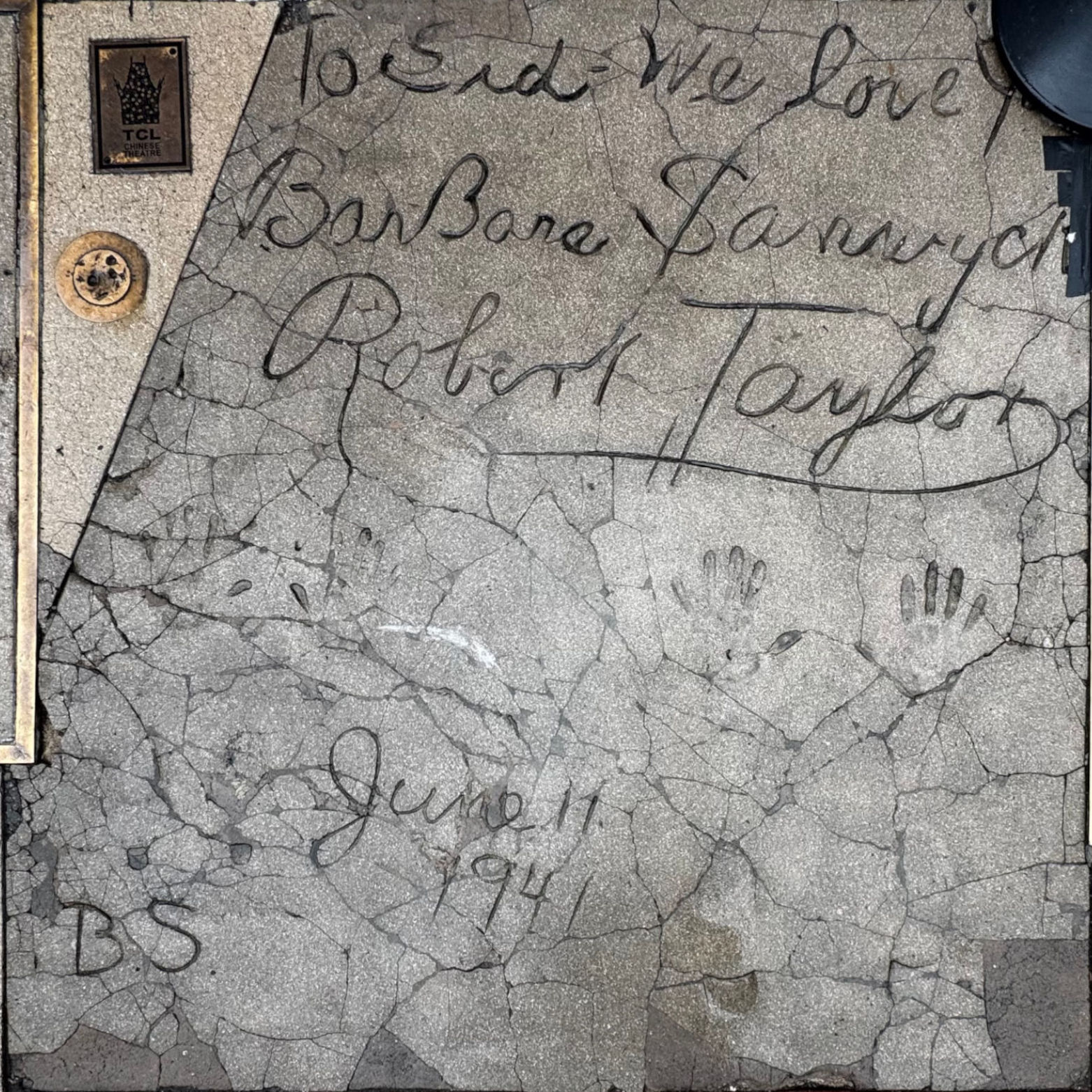 Grauman's Chinese Theatre Barbara Stanwyck & Robert Taylor