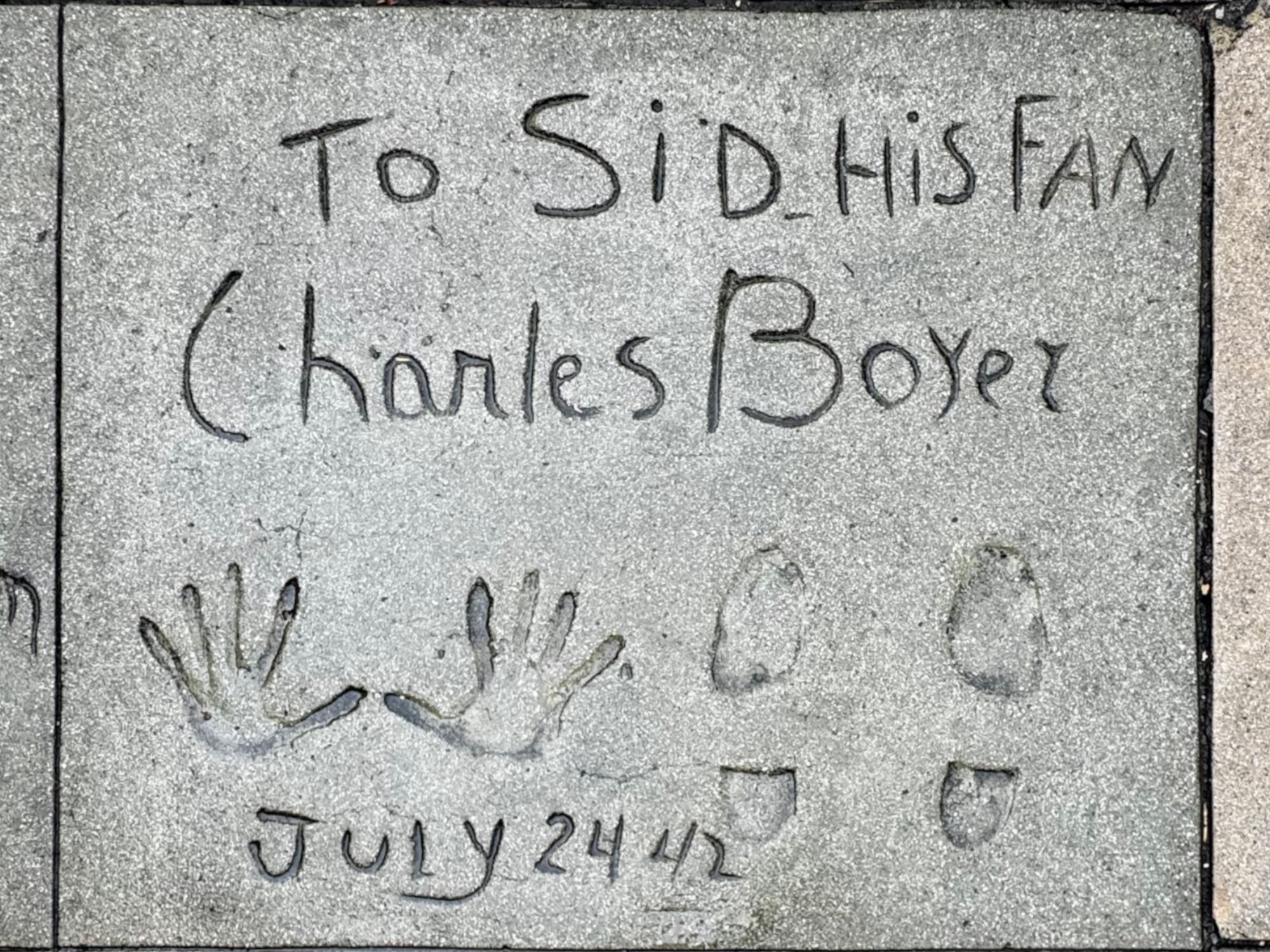 Grauman's Chinese Theatre Charles Boyer