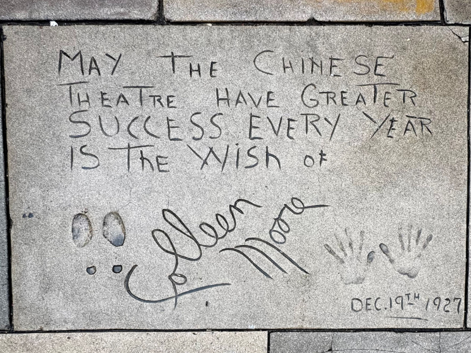 Grauman's Chinese Theatre Colleen Moore