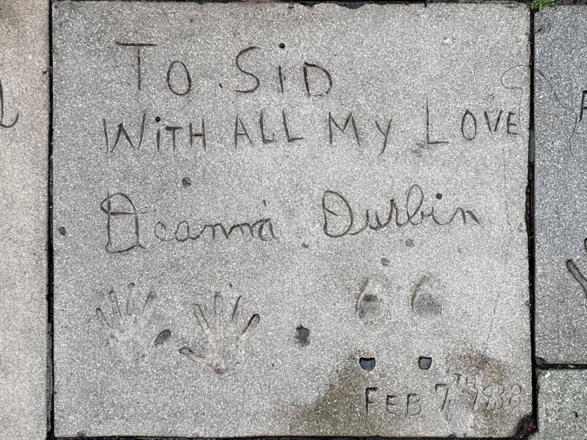 Grauman's Chinese Theatre Deanna Durbin