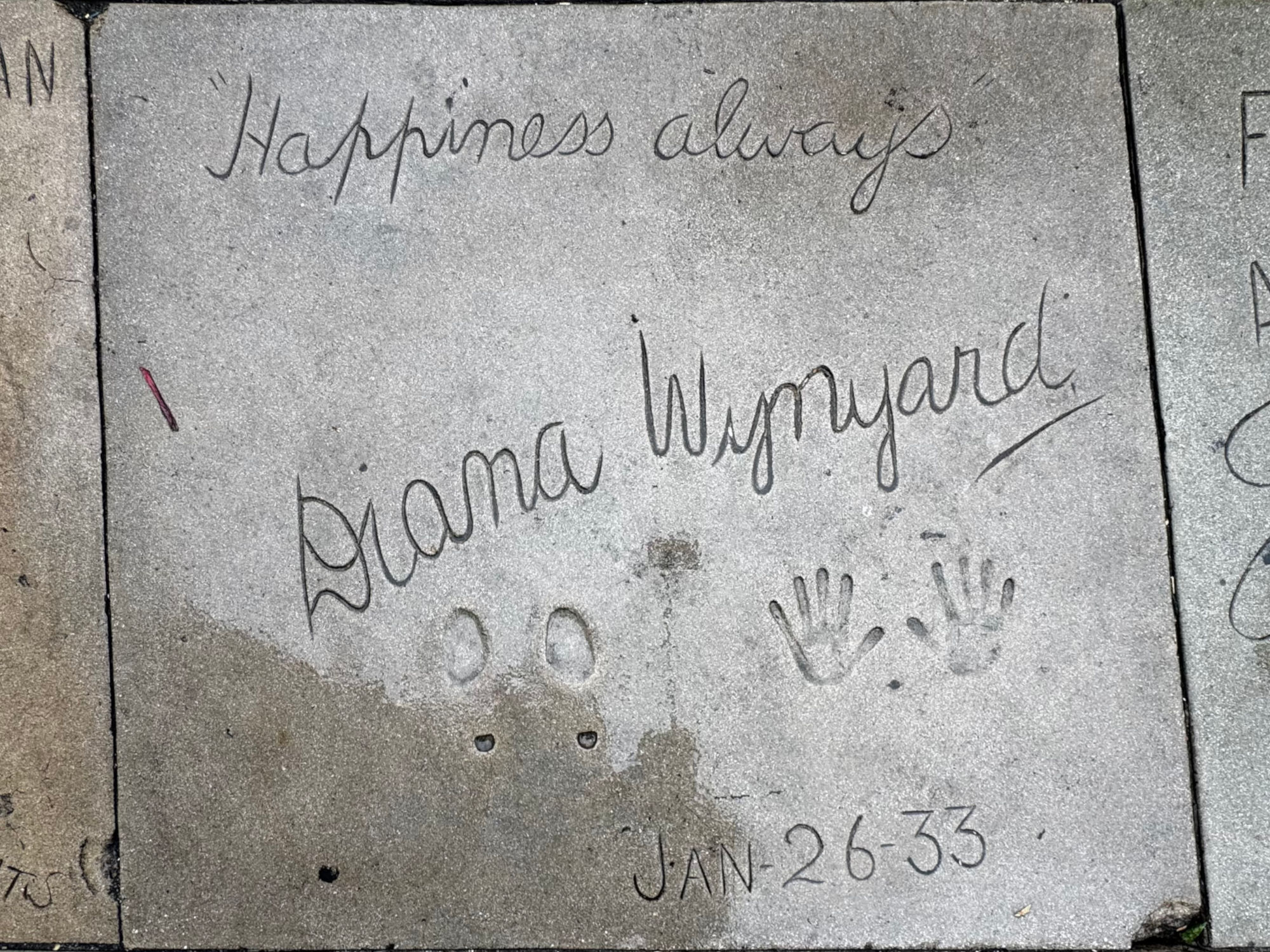 Grauman's Chinese Theatre Diana Wynyard