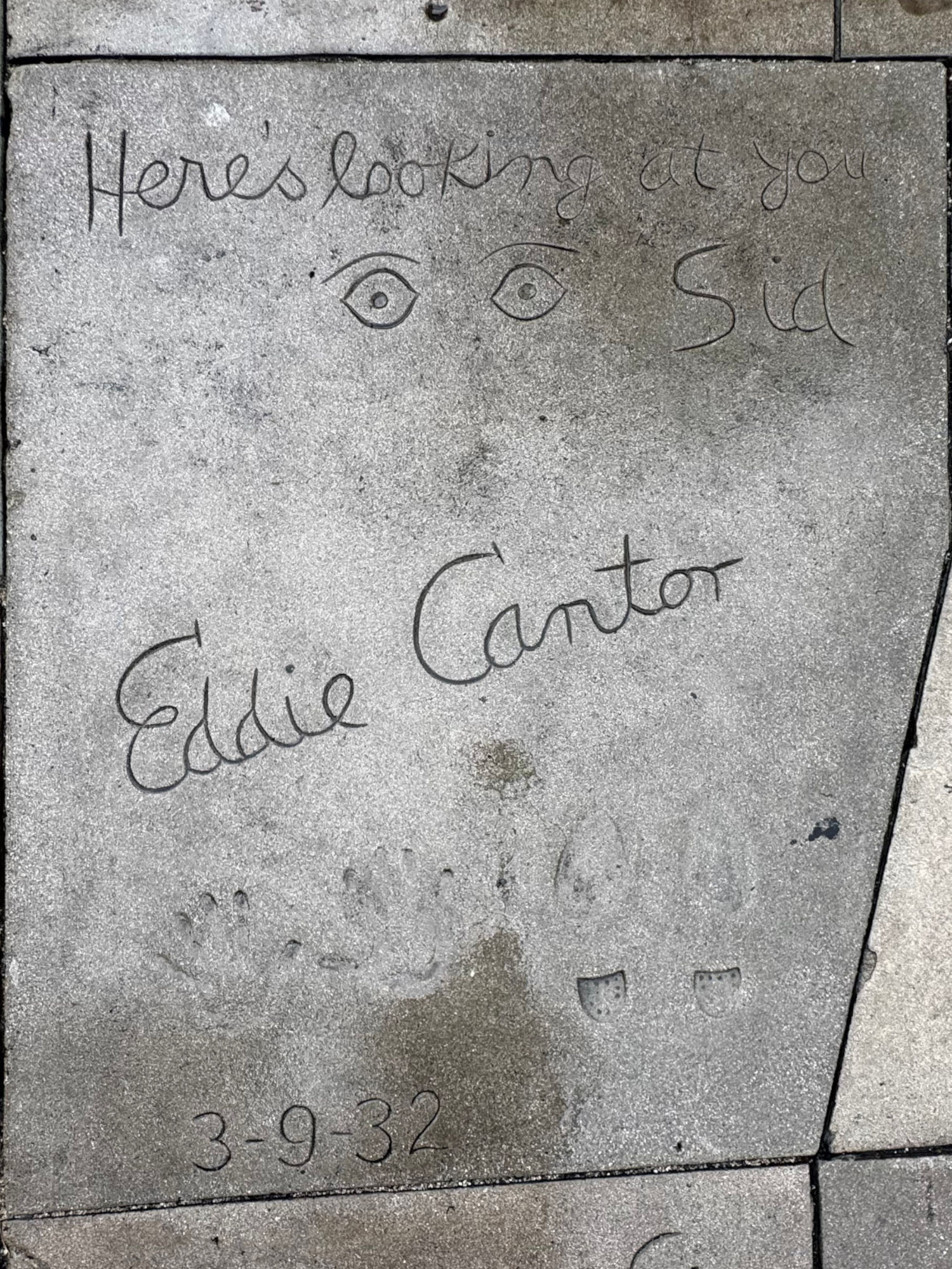 Grauman's Chinese Theatre Eddie Cantor