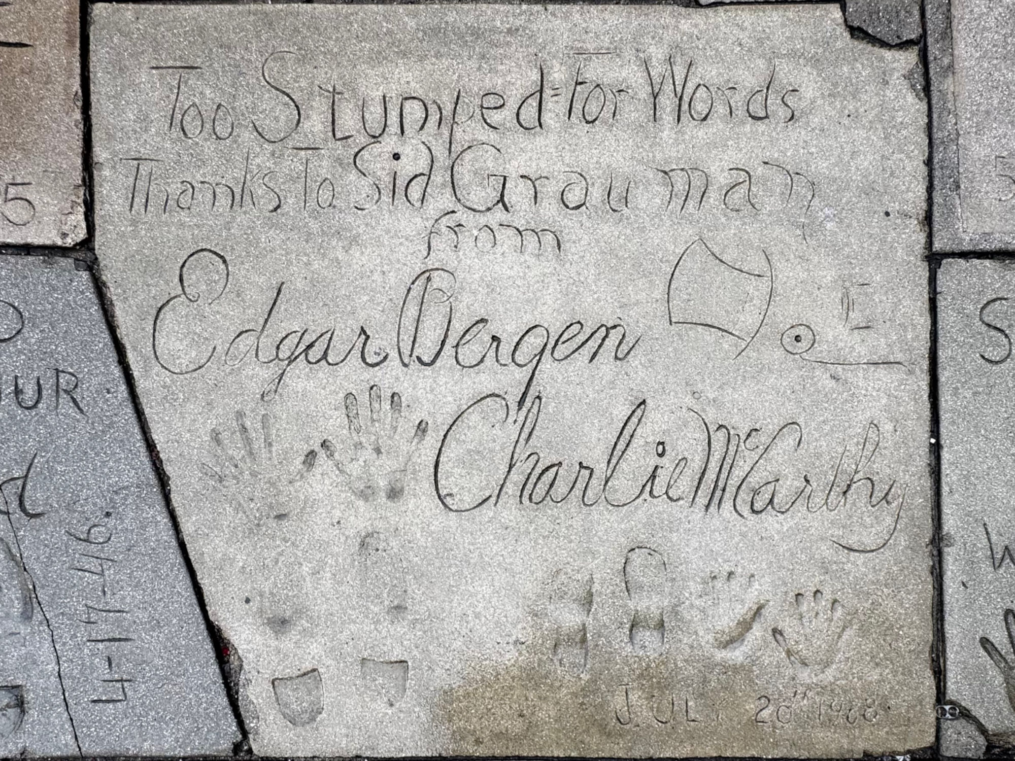 Grauman's Chinese Theatre Edgar Bergen