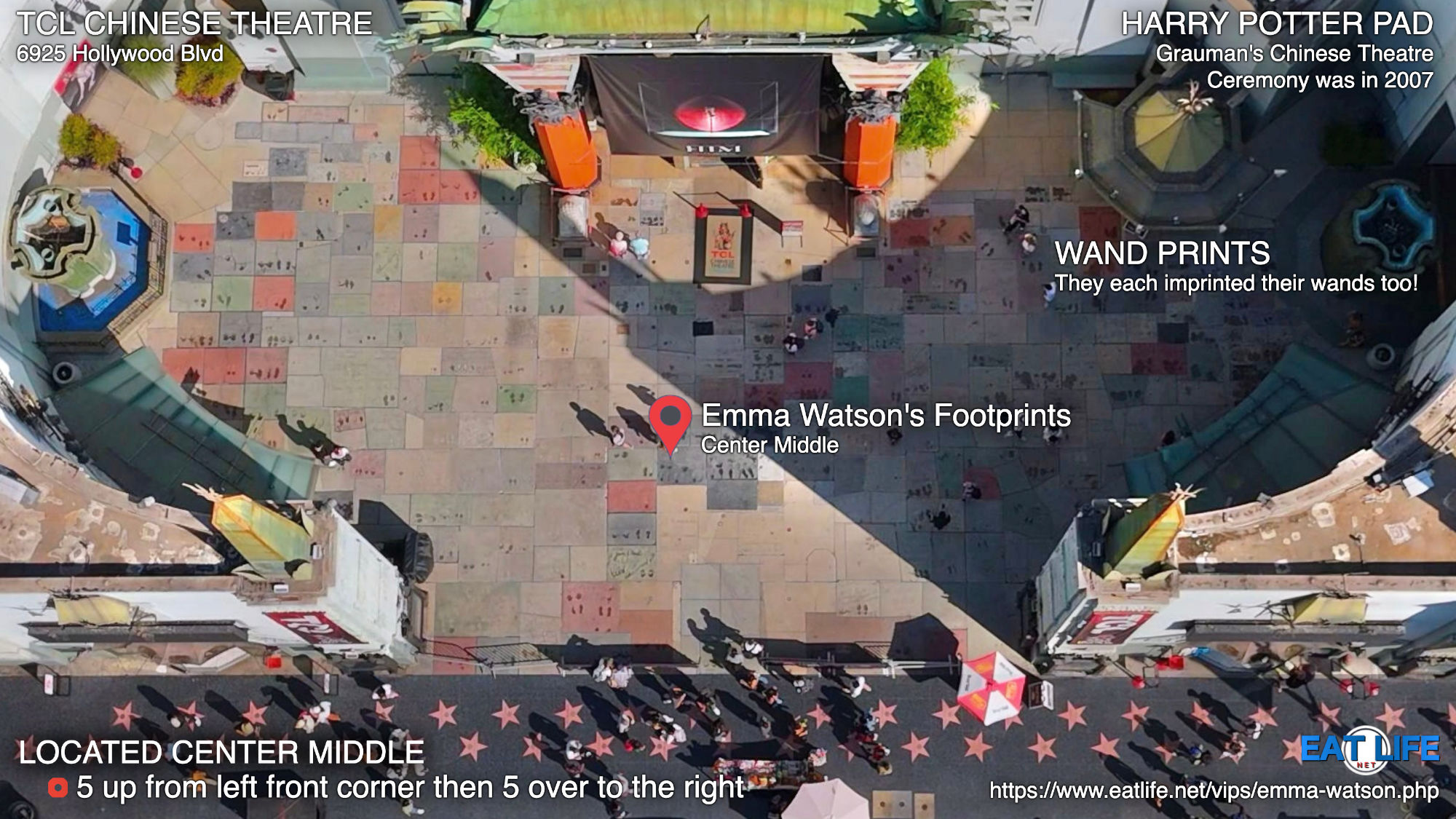 TCL Chinese Theatre Emma Watson's Footprints Located Center Middle