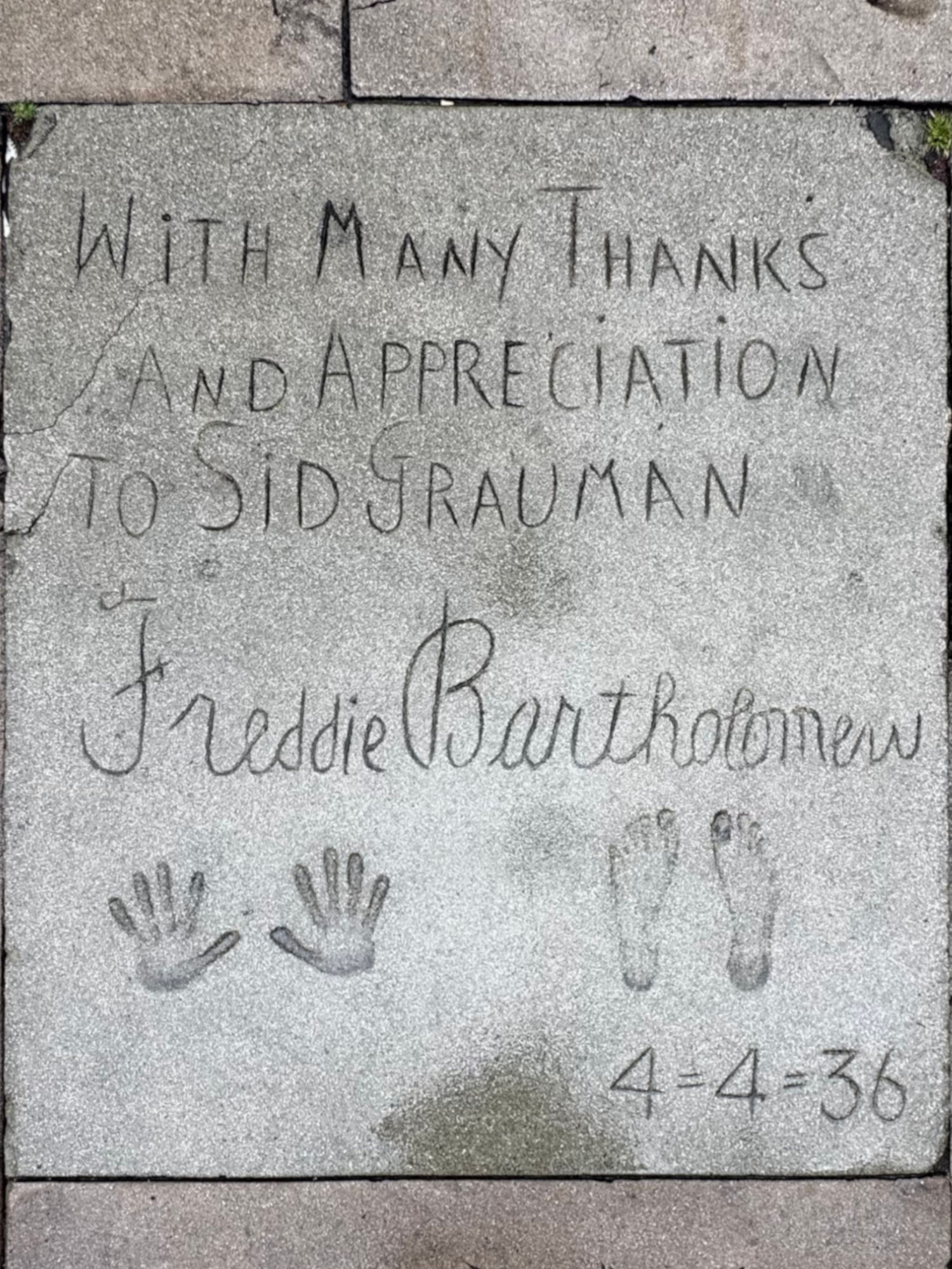 Grauman's Chinese Theatre Freddie Bartholomew