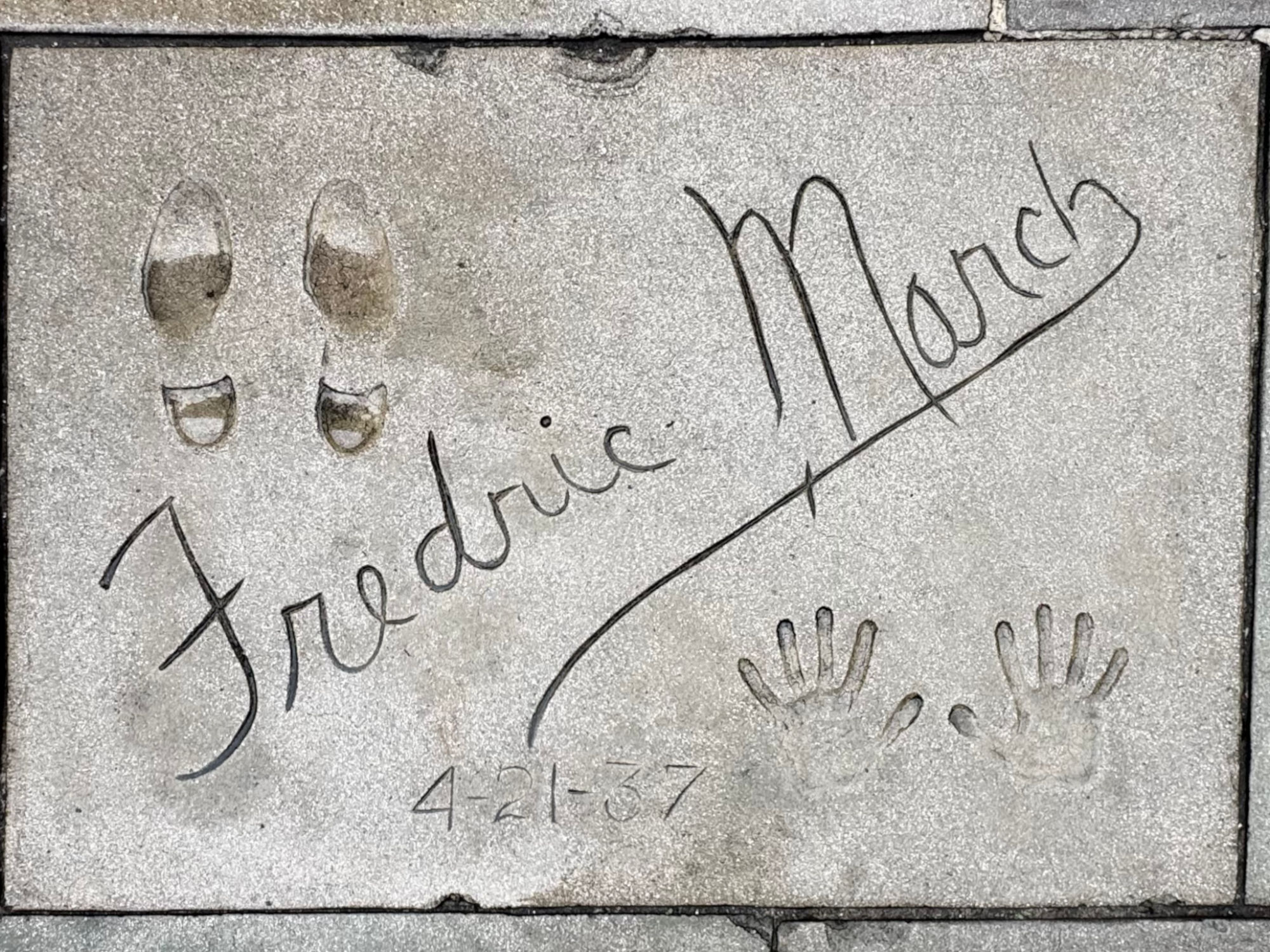 Grauman's Chinese Theatre Fredric March