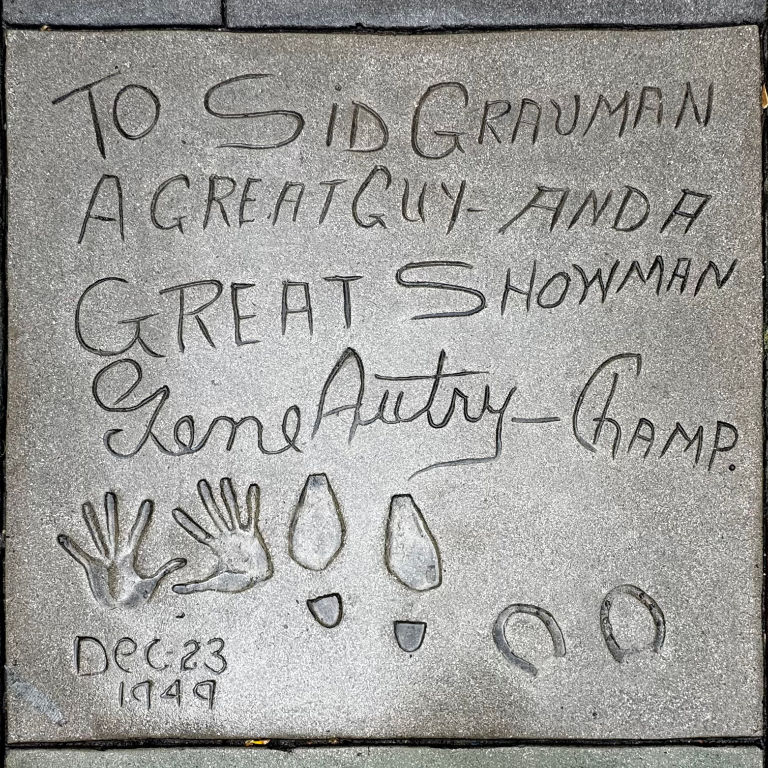 Grauman's Chinese Theatre Gene Autry