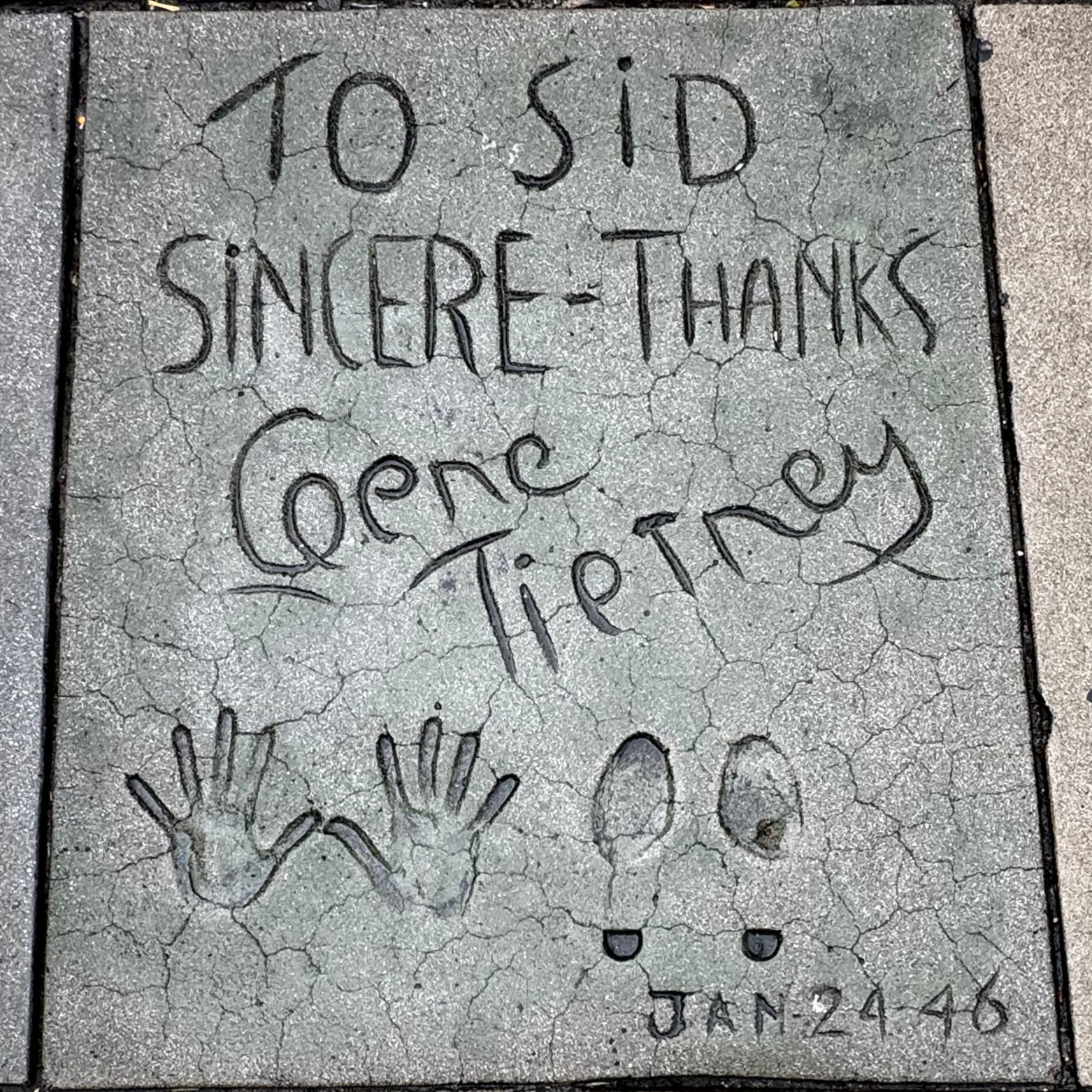 Grauman's Chinese Theatre Gene Tierney