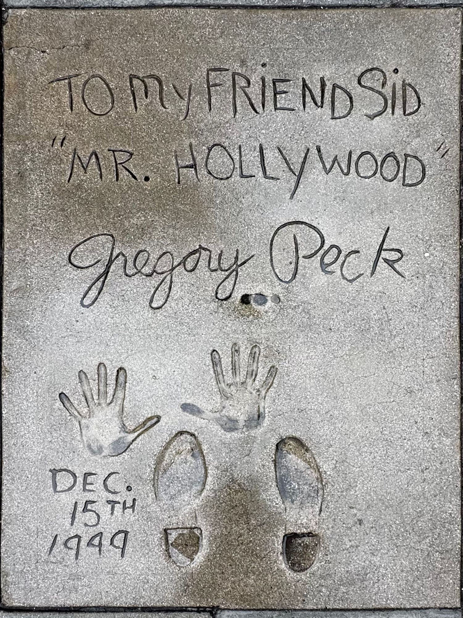 Grauman's Chinese Theatre Gregory Peck