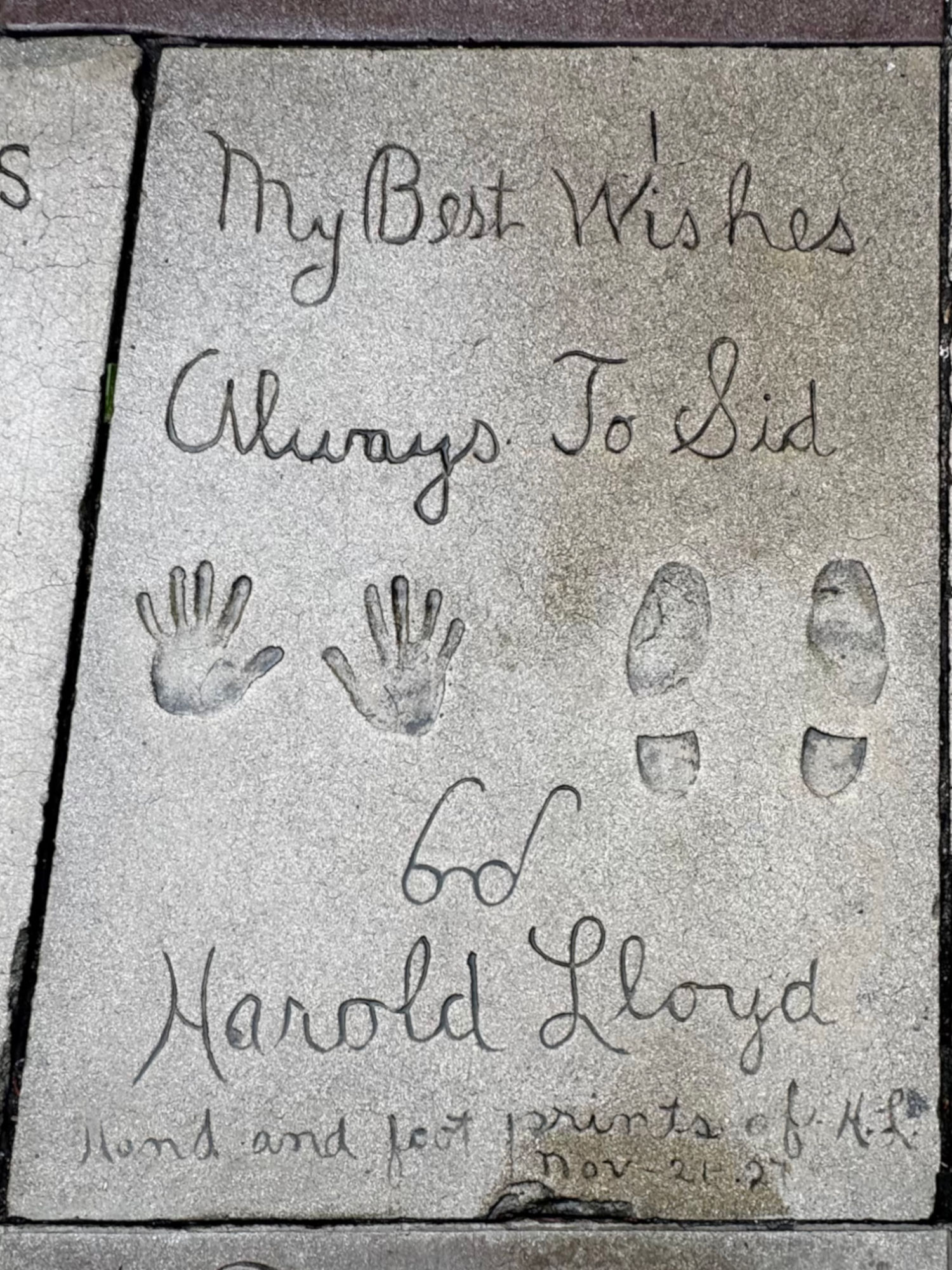 Grauman's Chinese Theatre Harold Lloyd