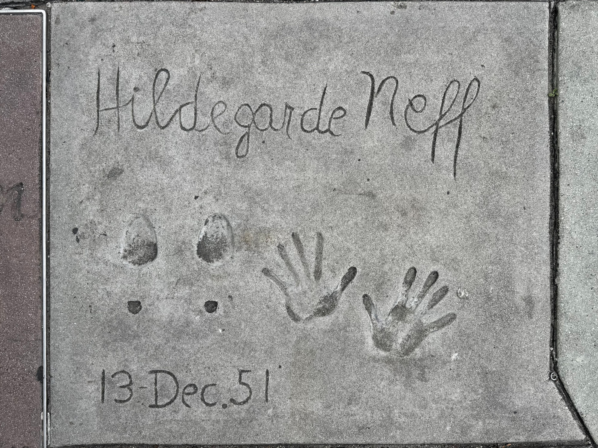 Grauman's Chinese Theatre Hildegard Knef
