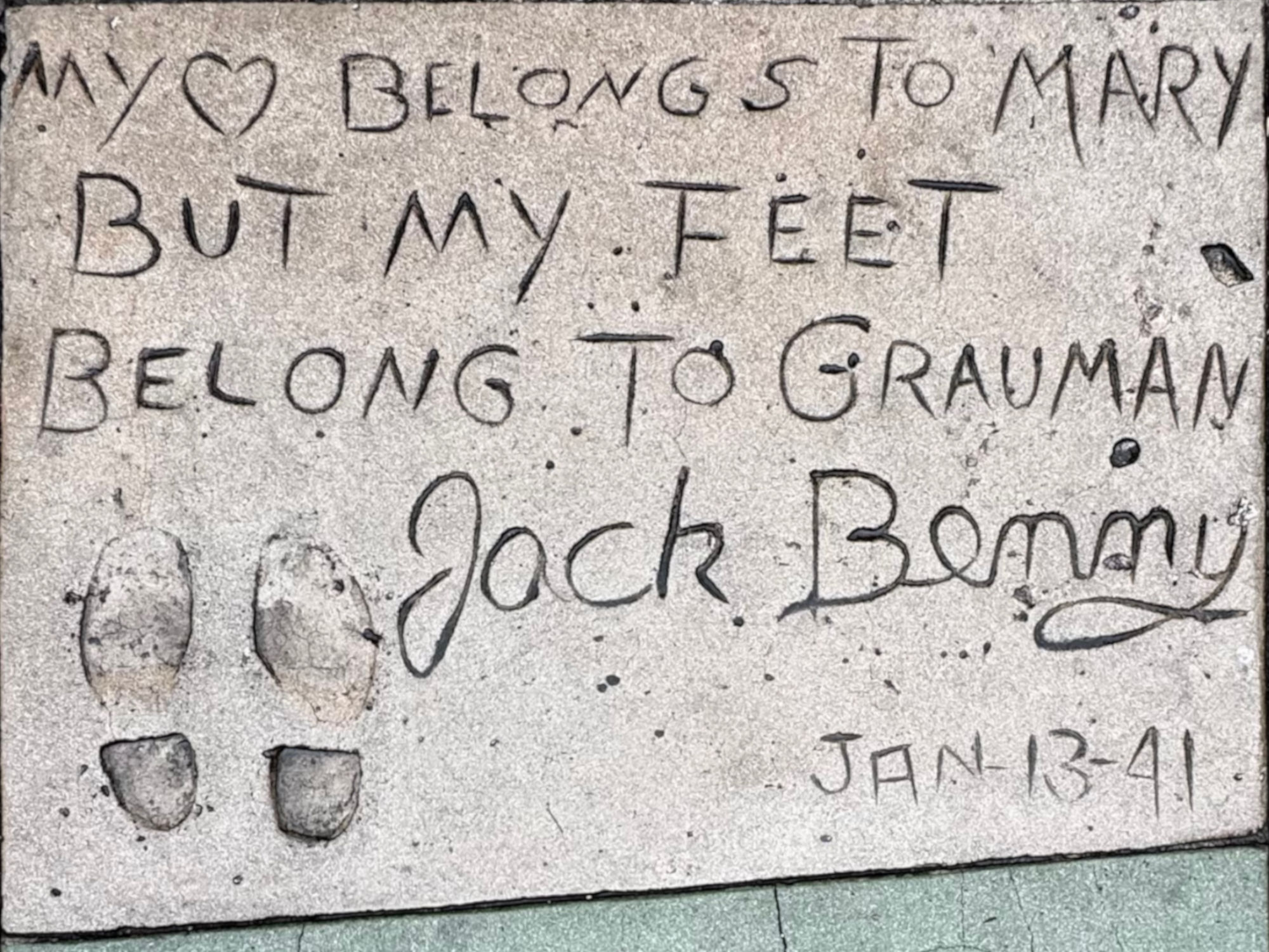 Grauman's Chinese Theatre Jack Benny