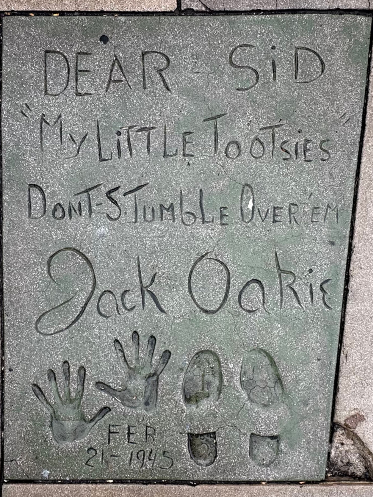Grauman's Chinese Theatre Jack Oakie