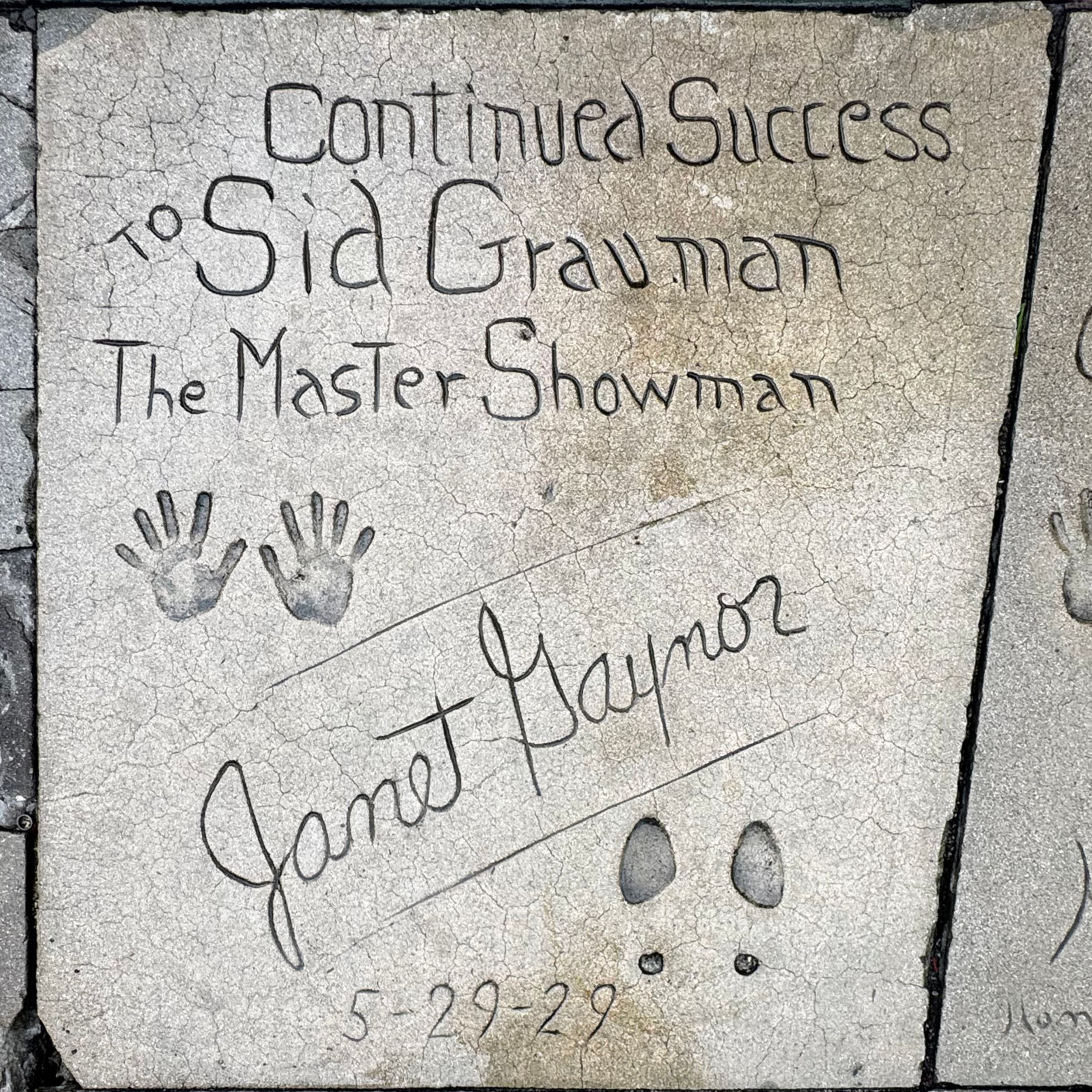 Grauman's Chinese Theatre Janet Gaynor