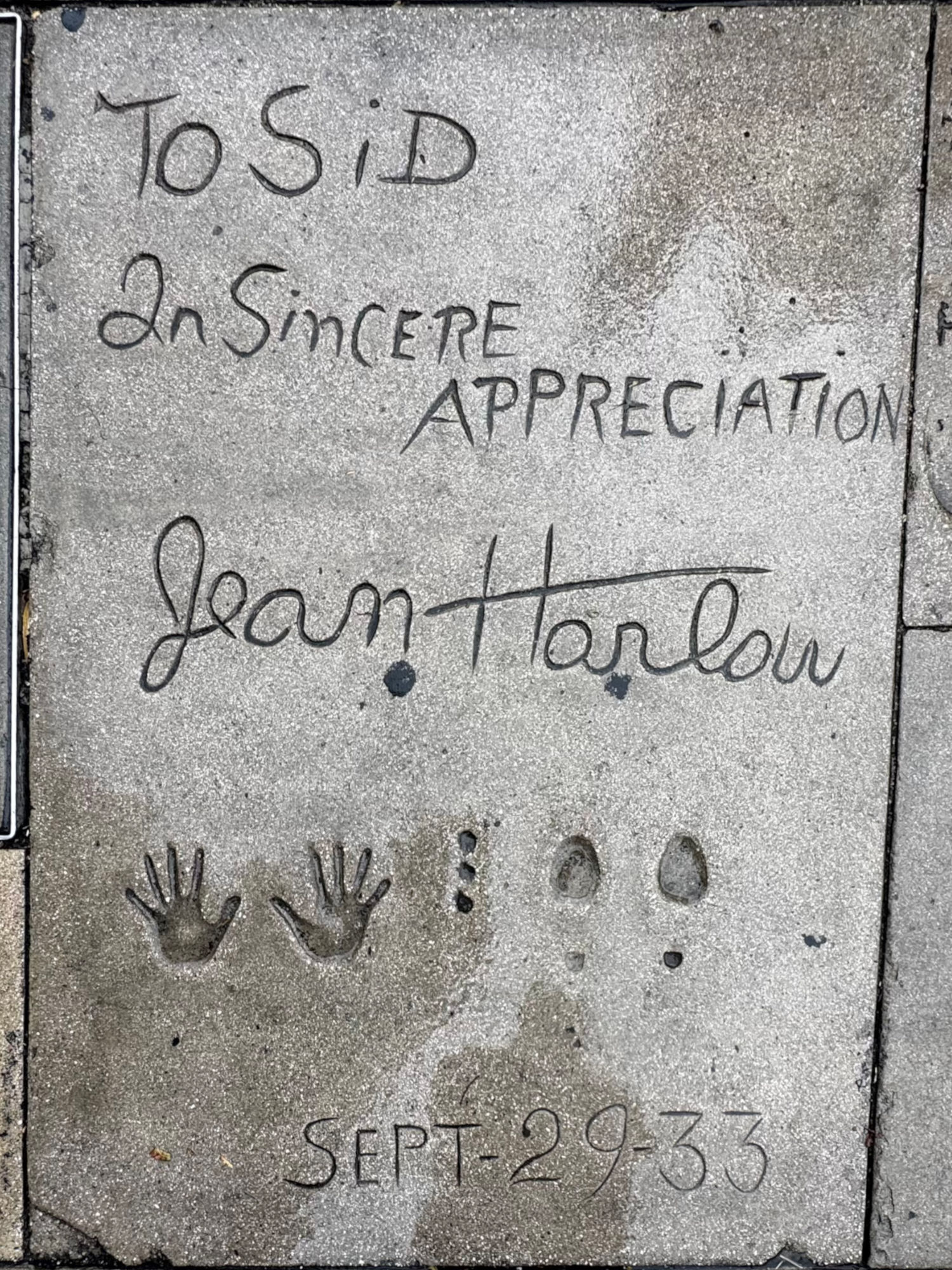 Grauman's Chinese Theatre Jean Harlow