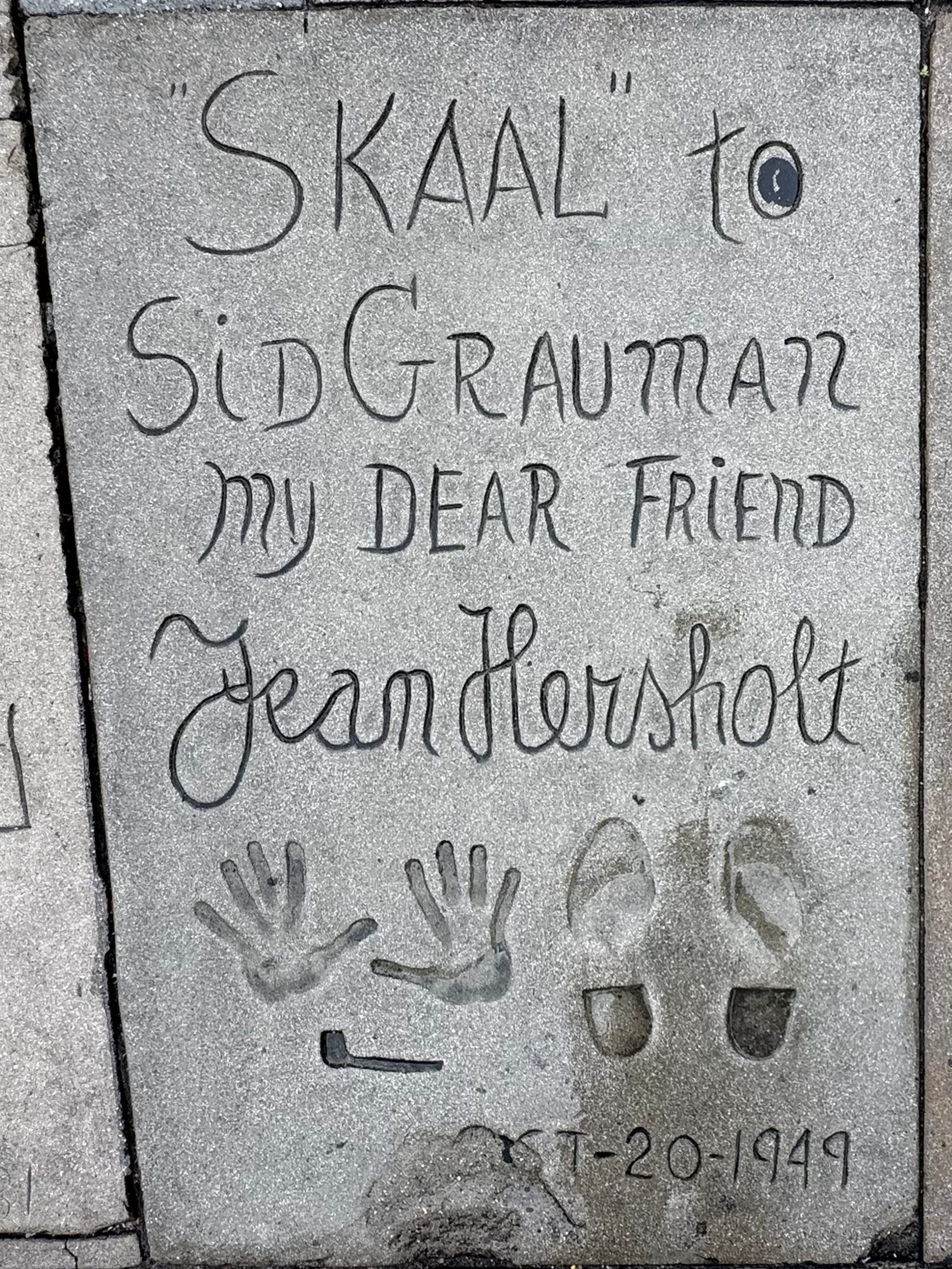 Grauman's Chinese Theatre Jean Hersholt