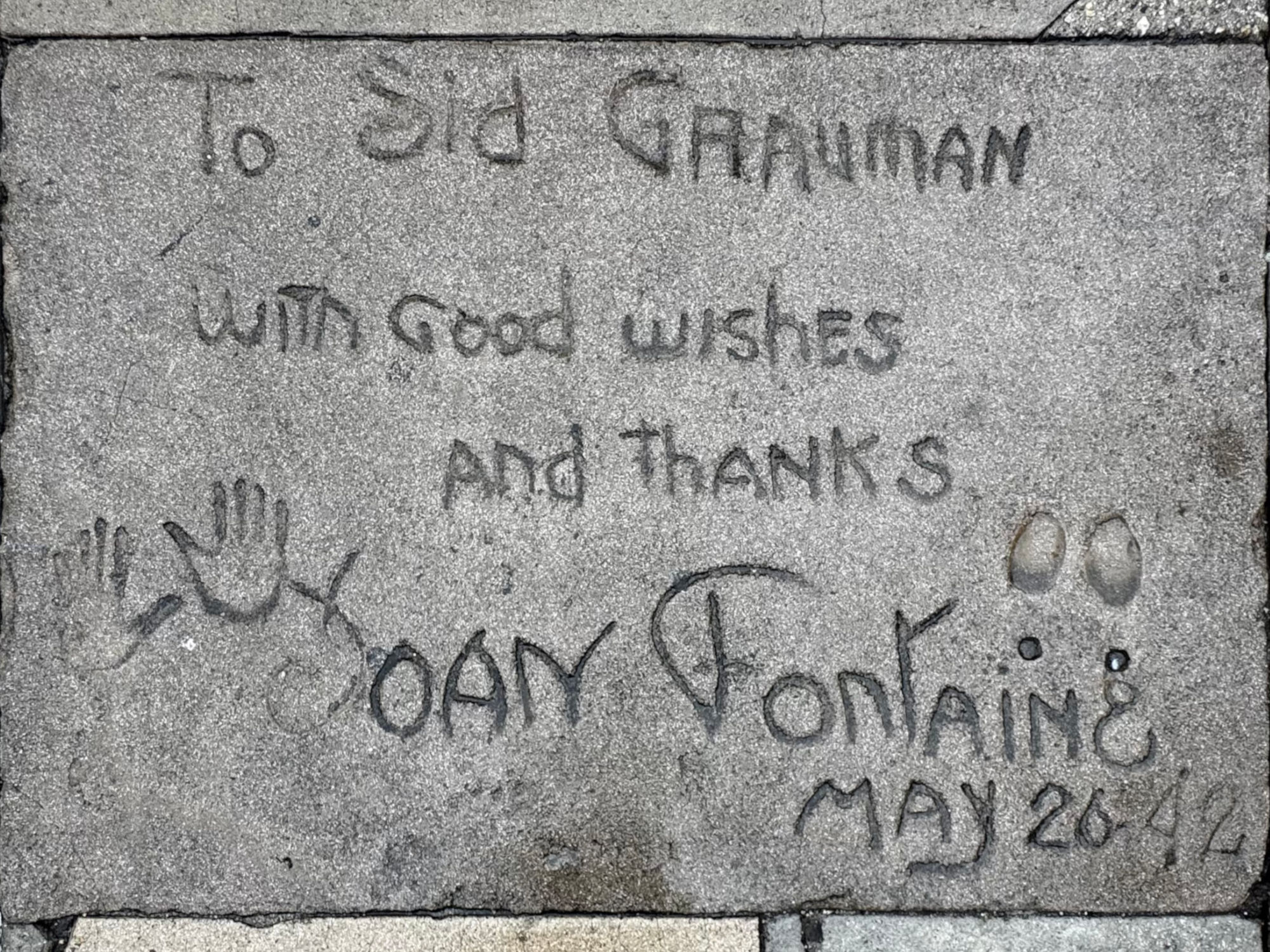 Grauman's Chinese Theatre Joan Fontaine