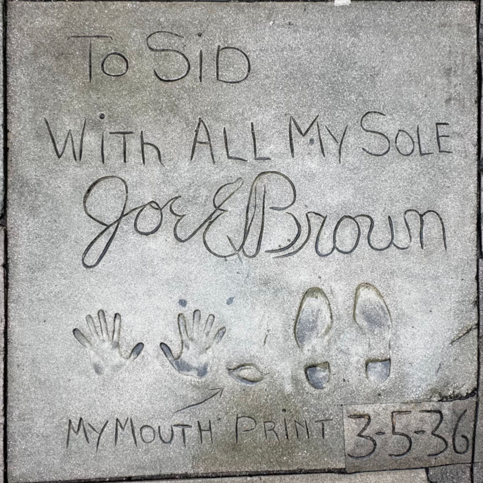 Grauman's Chinese Theatre Joe E. Brown