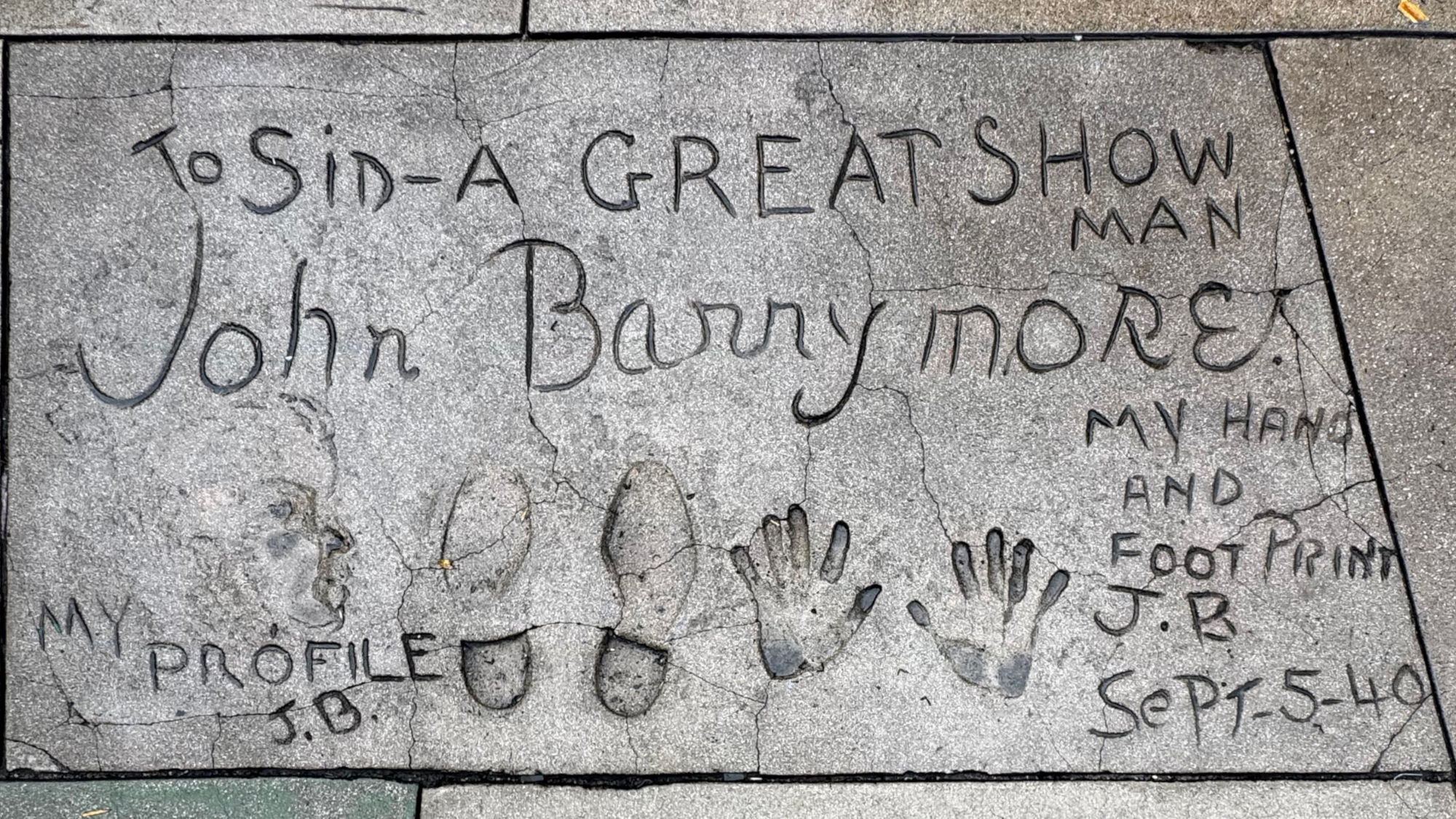 Grauman's Chinese Theatre John Barrymore