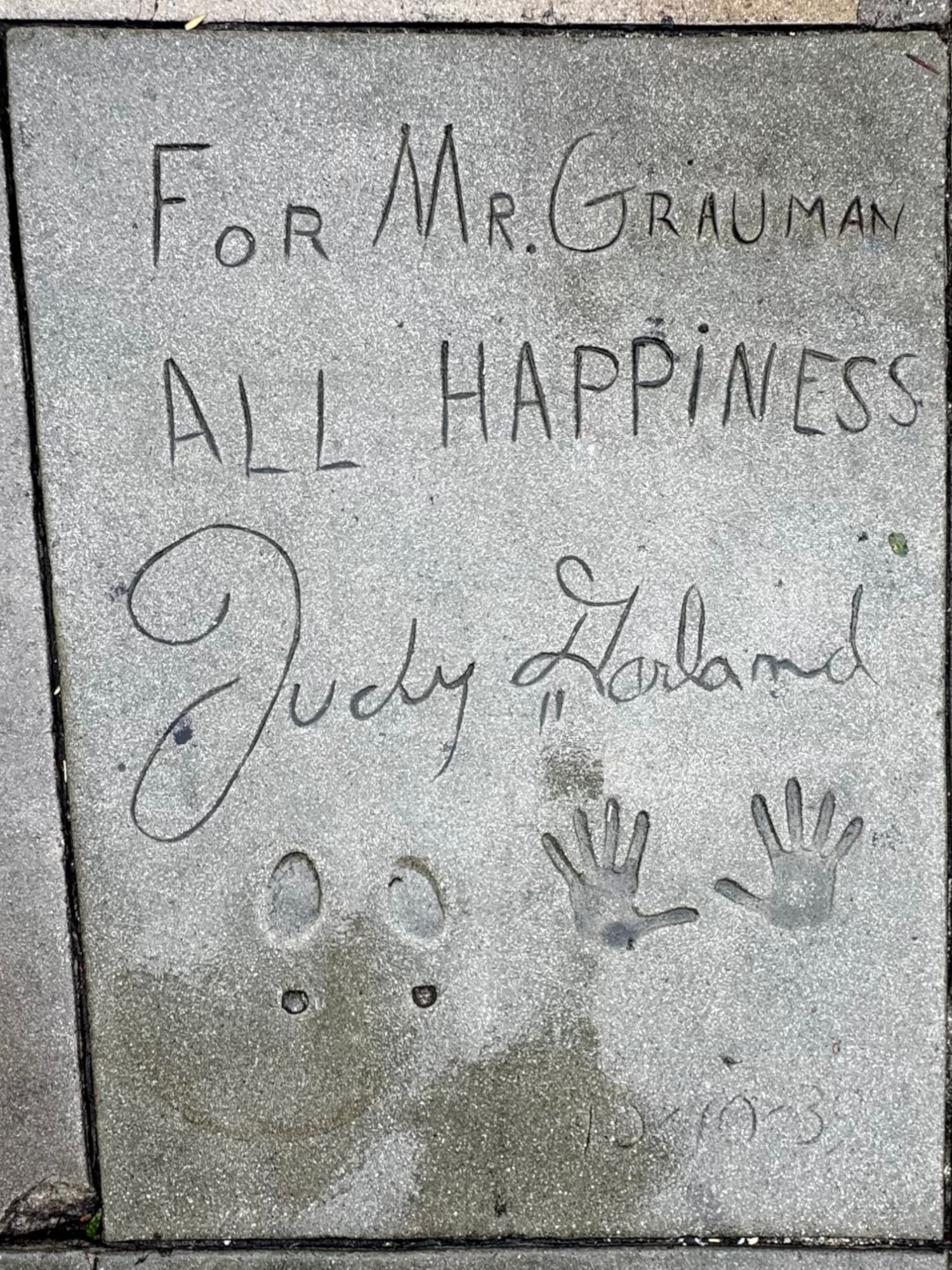 Grauman's Chinese Theatre Judy Garland
