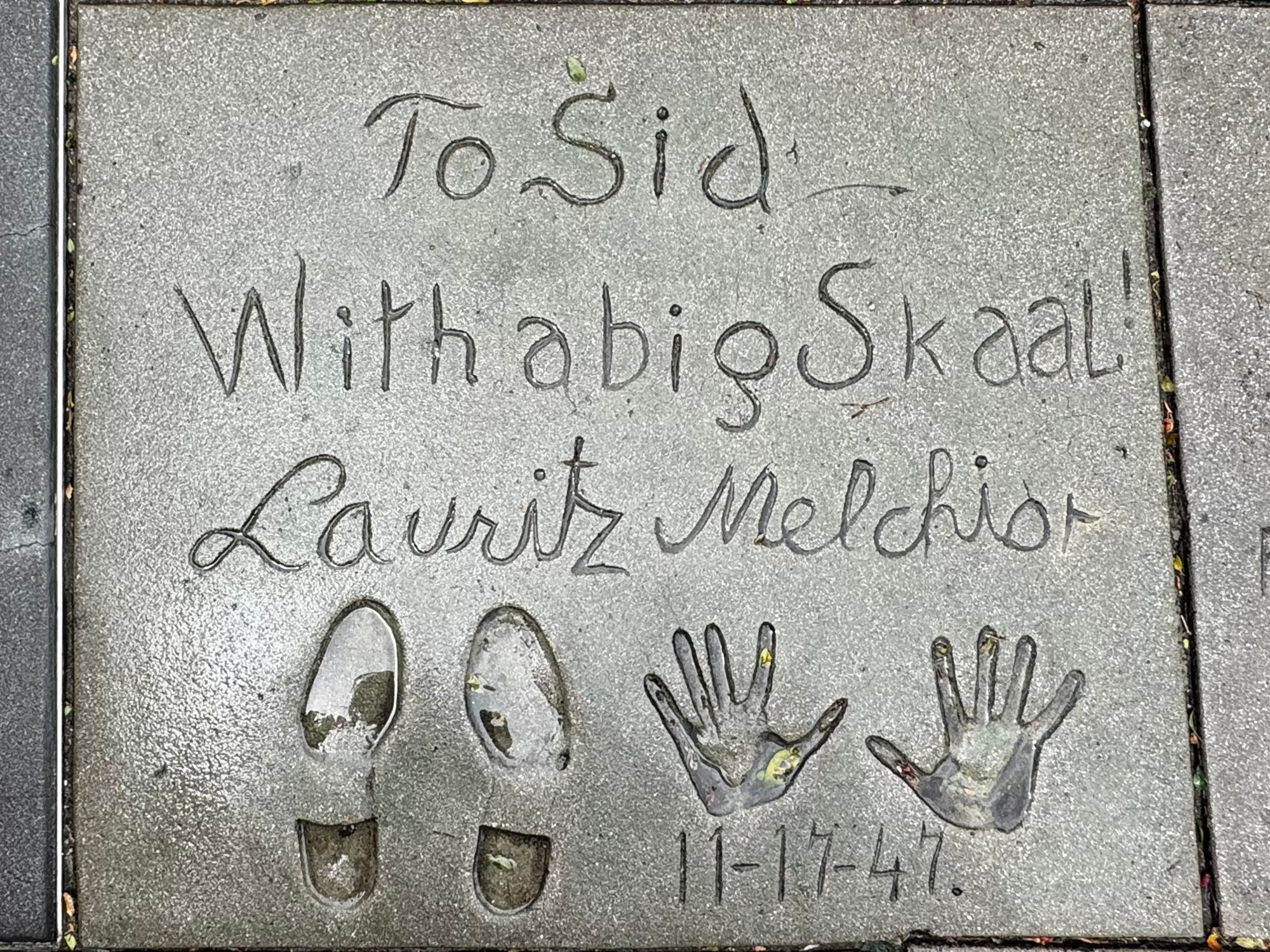 Grauman's Chinese Theatre Lauritz Melchior