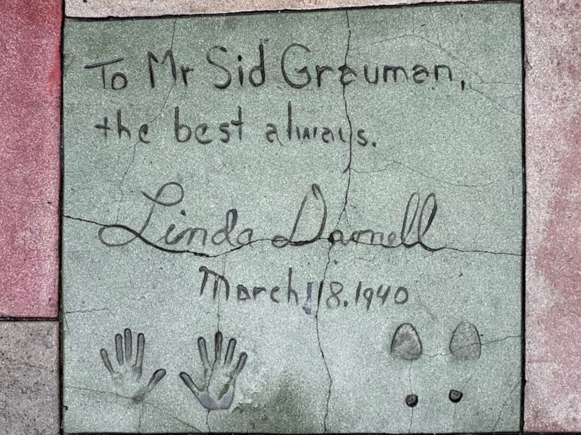Grauman's Chinese Theatre Linda Darnell