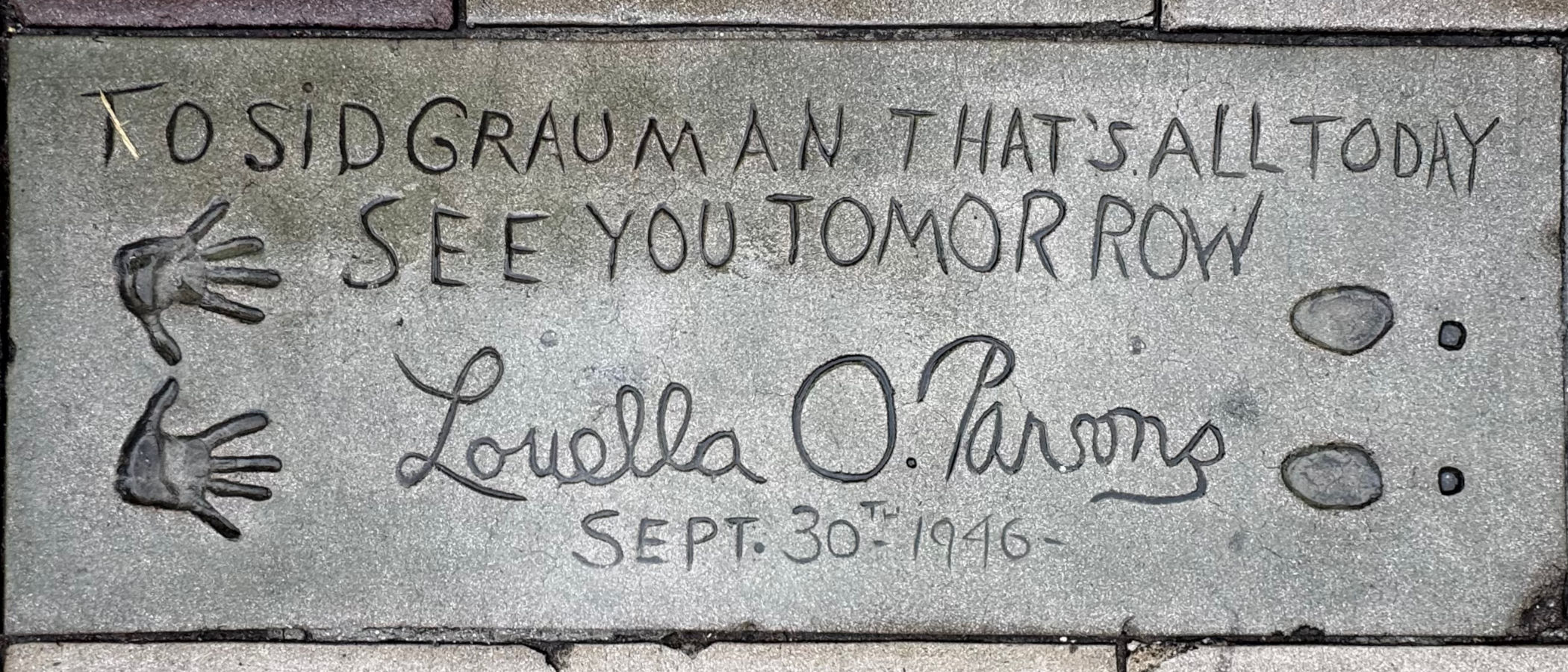 Grauman's Chinese Theatre Louella Parsons
