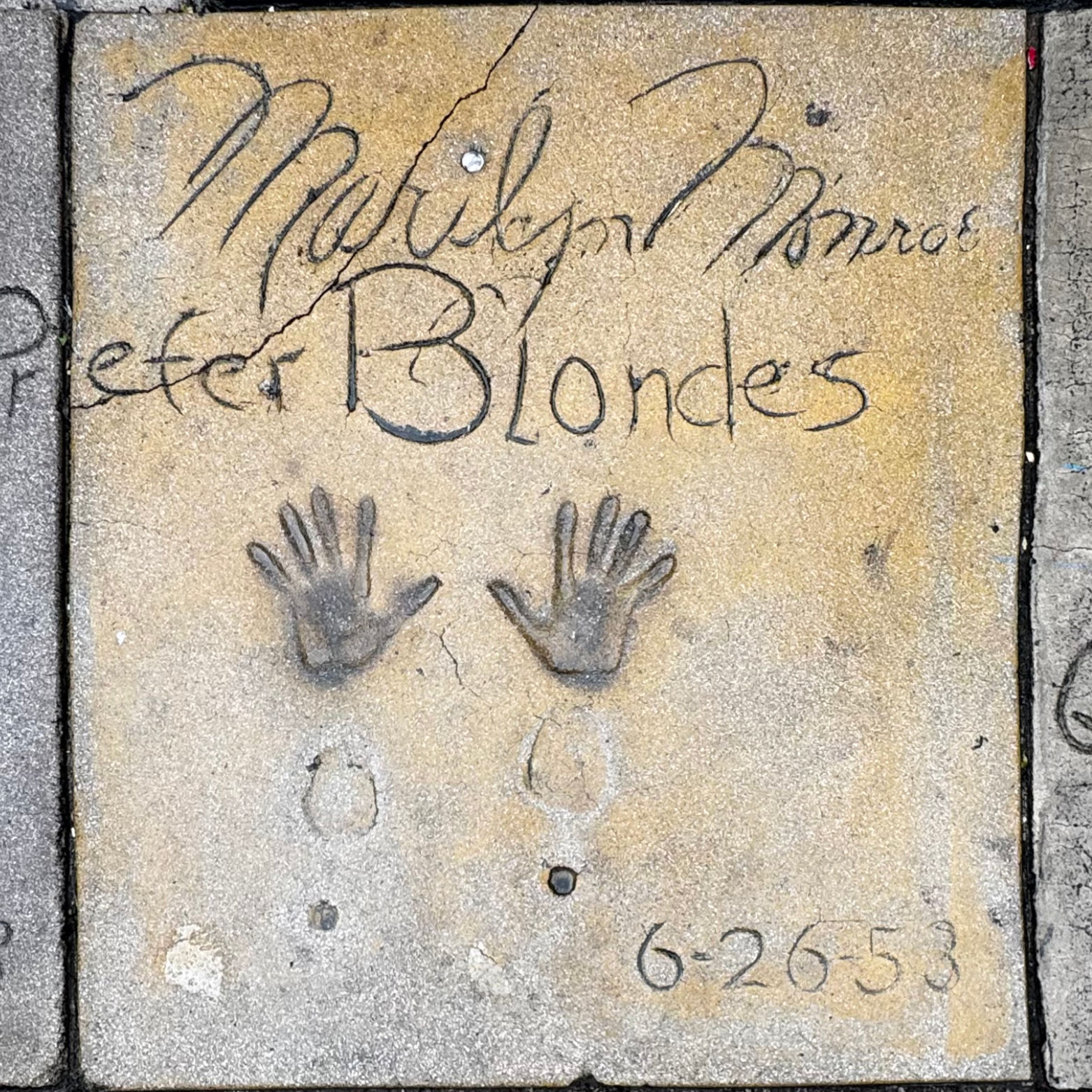 Grauman's Chinese Theatre Marilyn Monroe