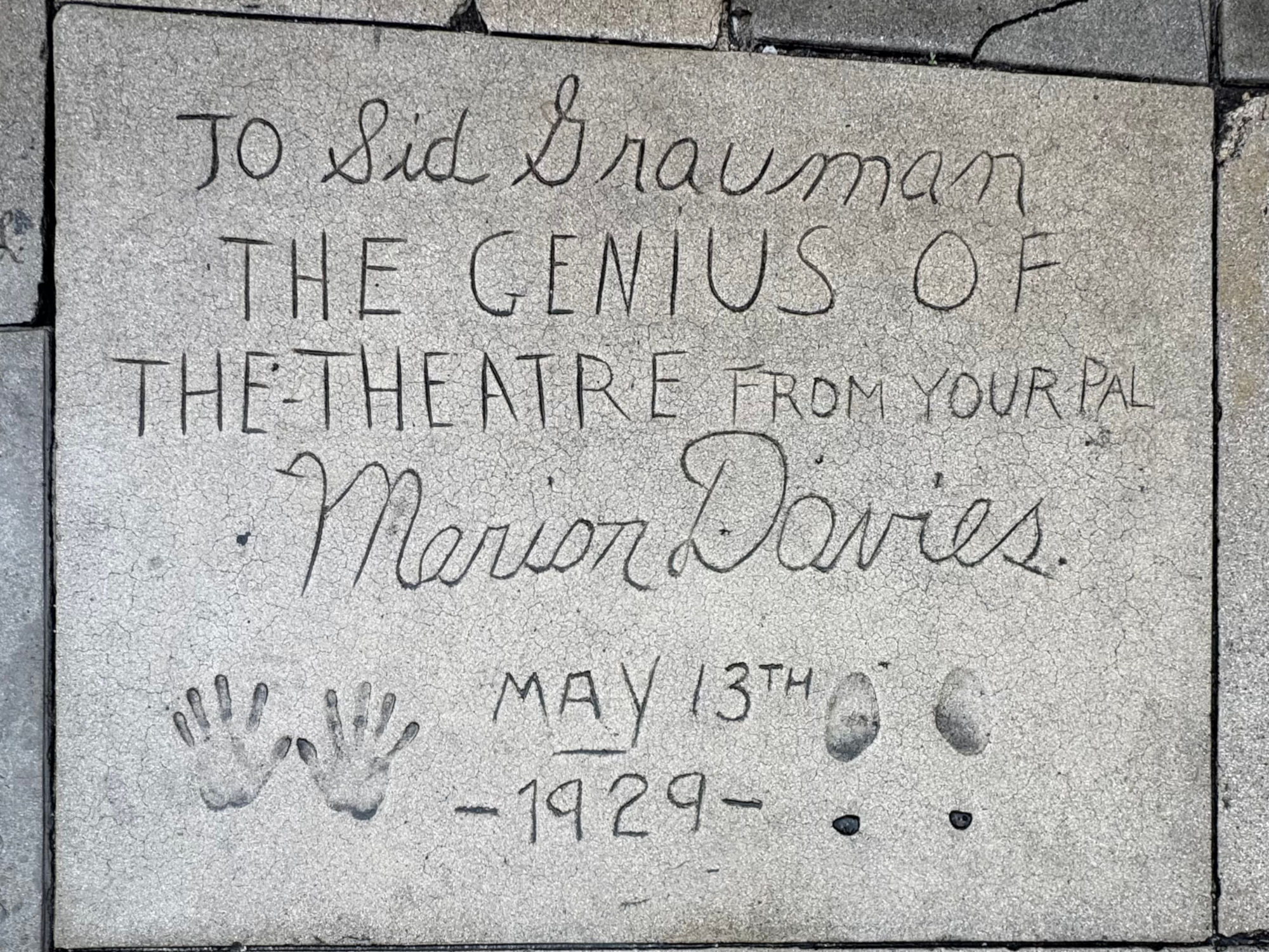 Grauman's Chinese Theatre Marion Davies
