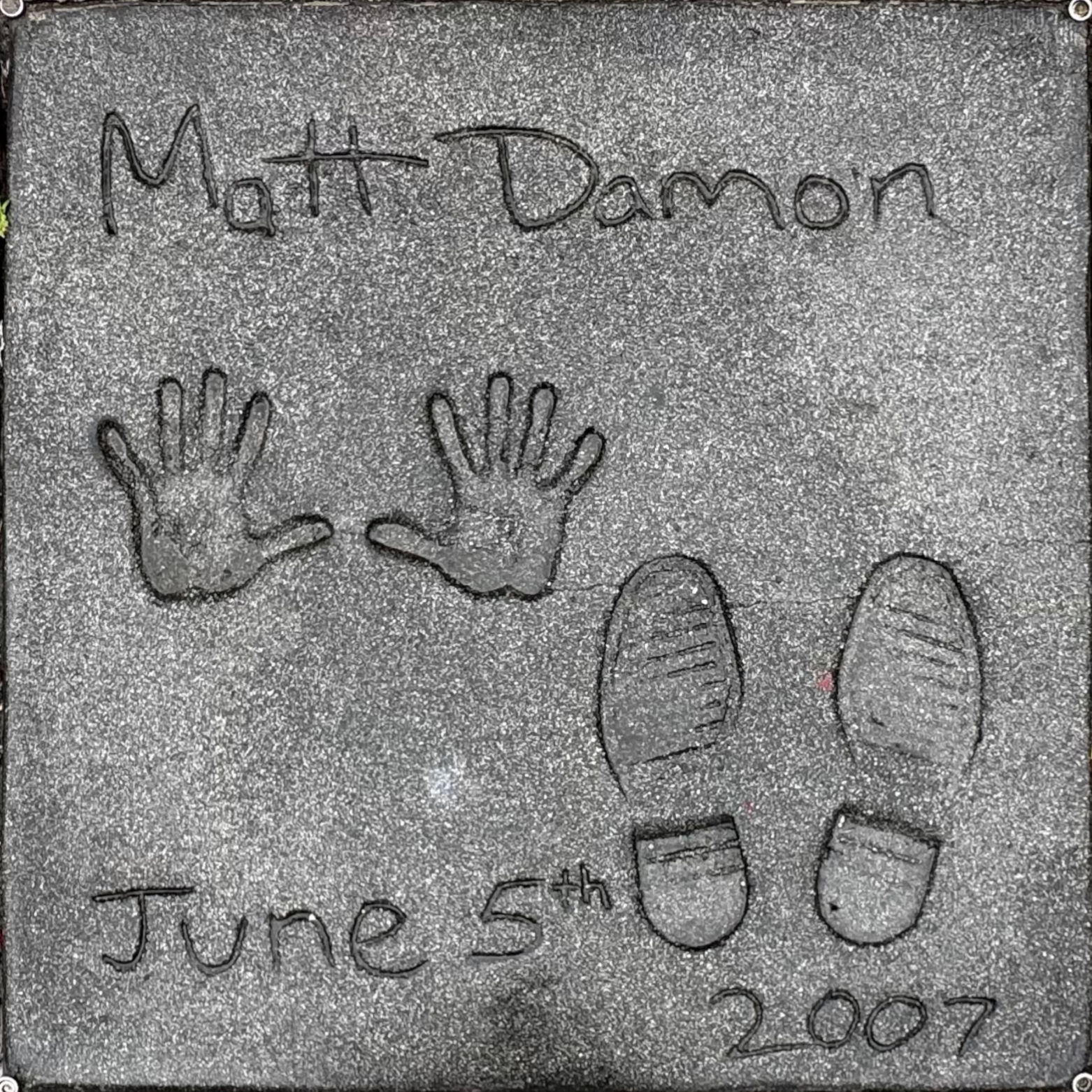 Grauman's Chinese Theatre Matt Damon