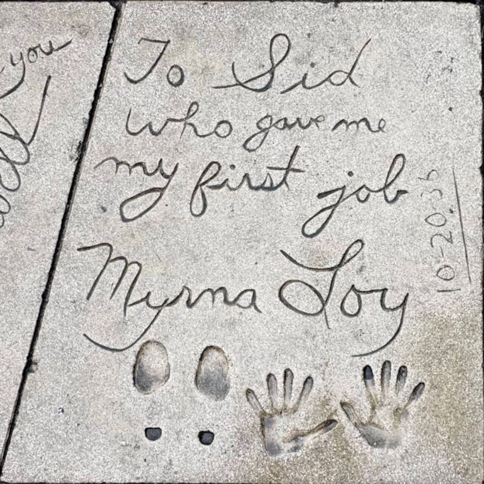 Grauman's Chinese Theatre Myrna Loy