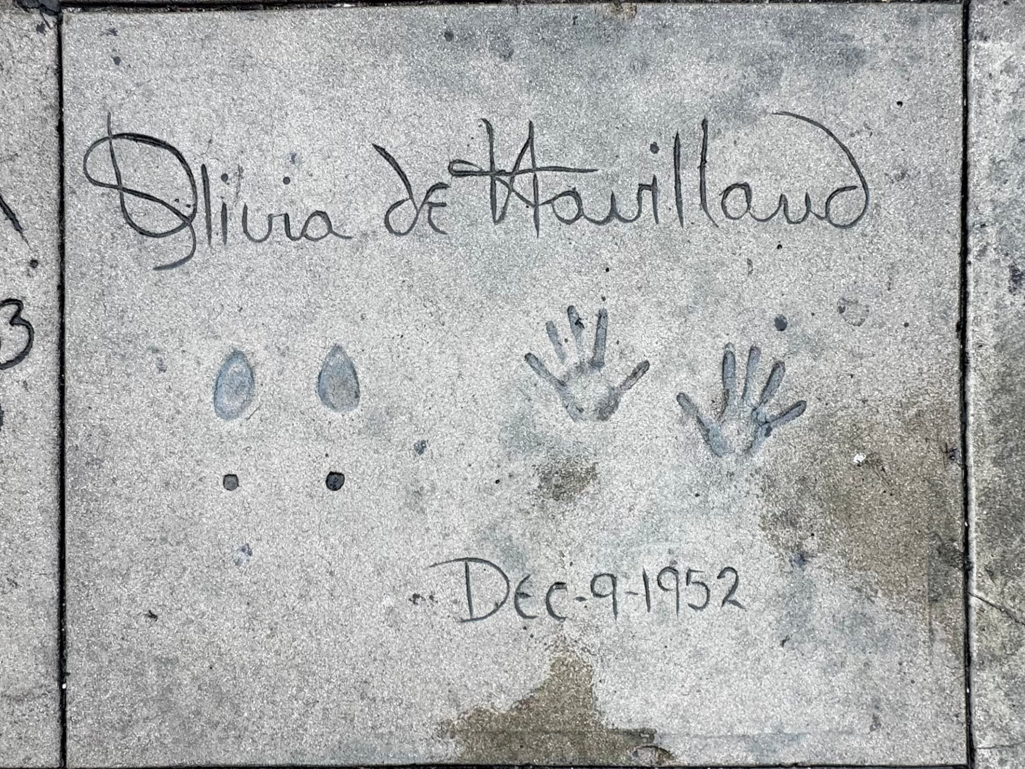 Grauman's Chinese Theatre Olivia de Havilland