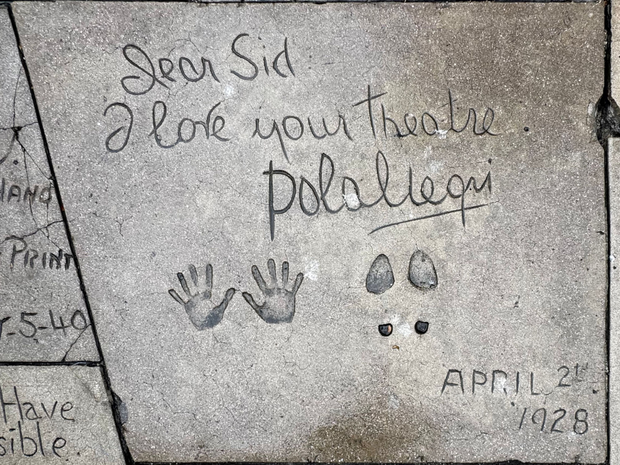 Grauman's Chinese Theatre Pola Negri