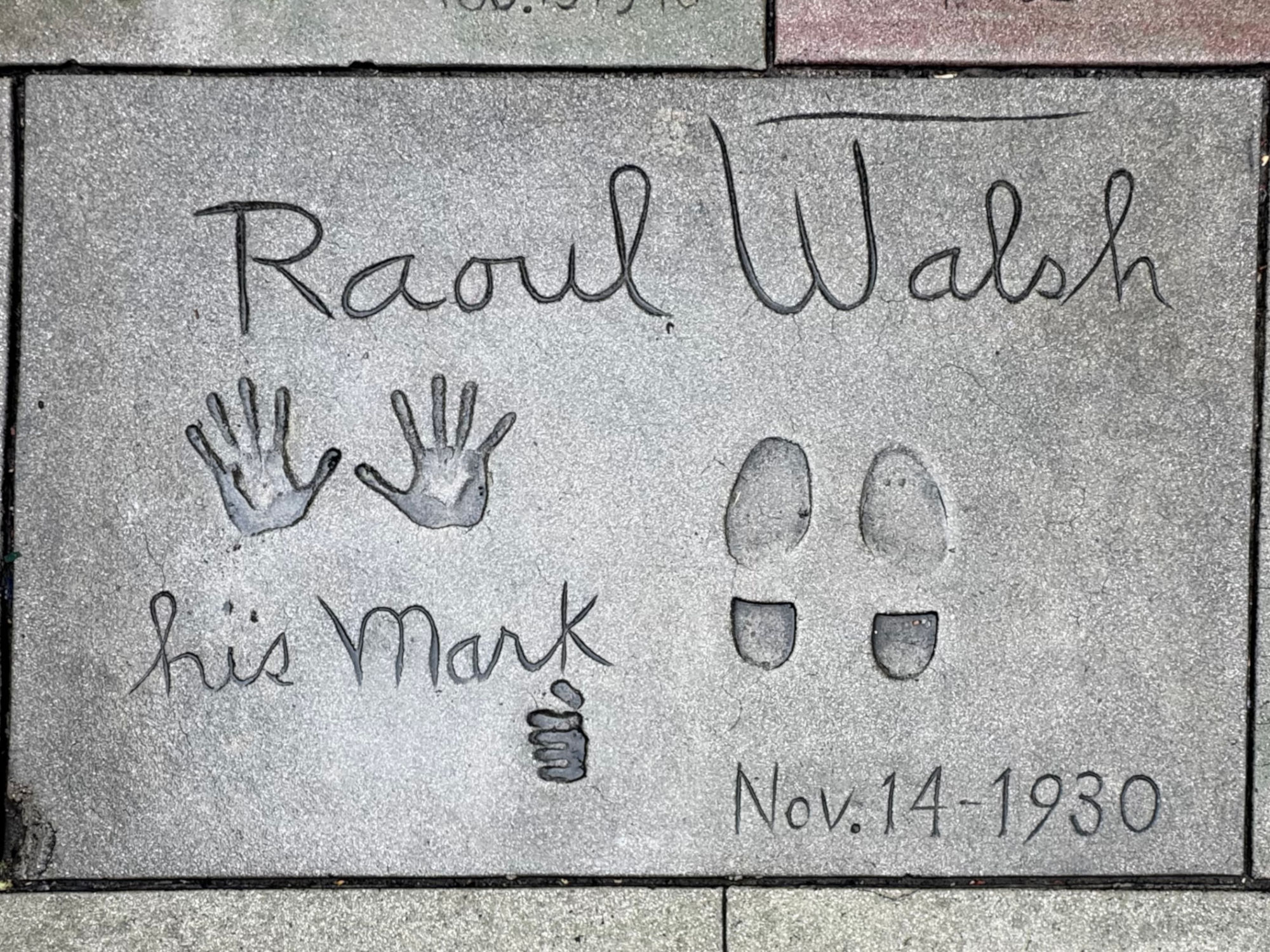 Grauman's Chinese Theatre Raoul Walsh