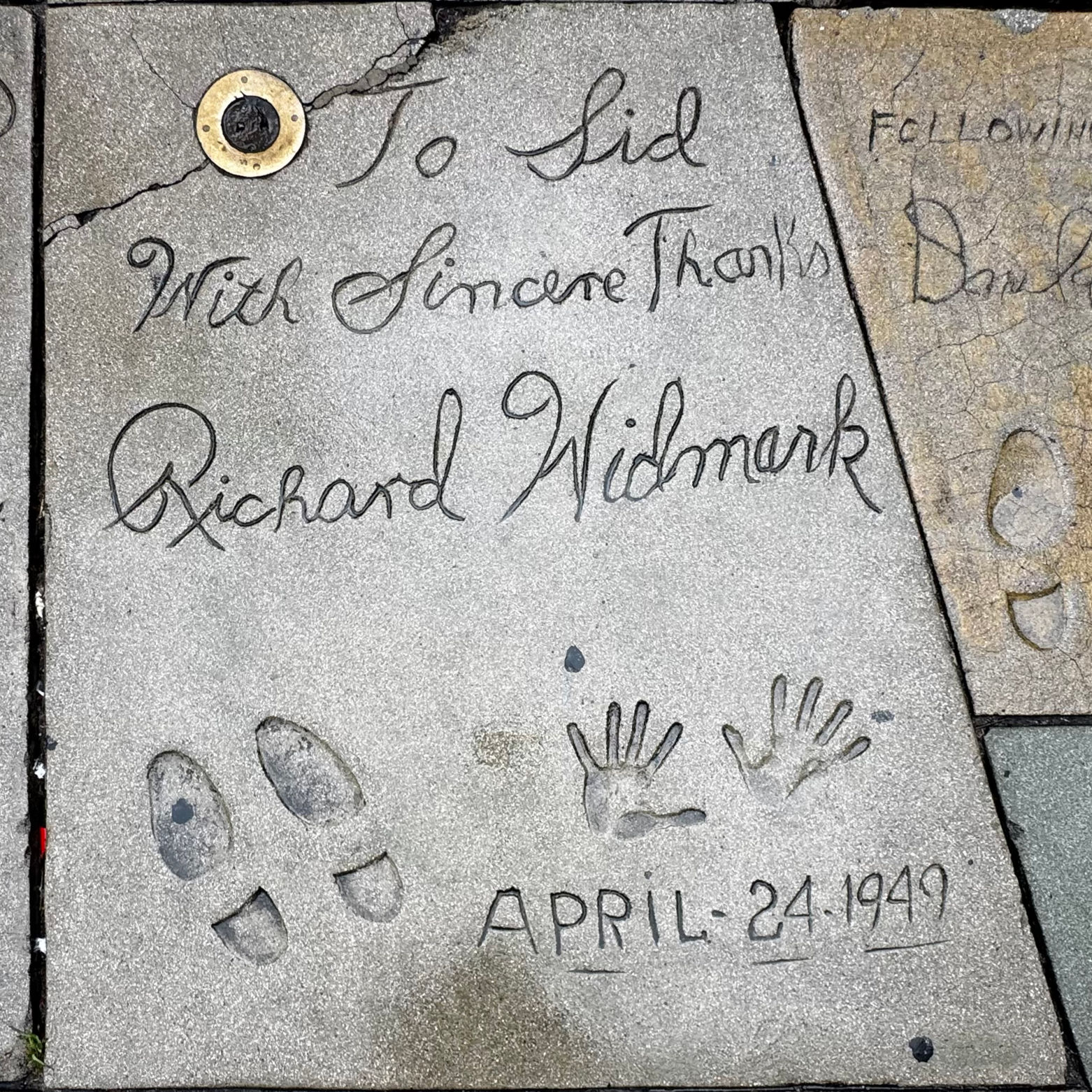 Grauman's Chinese Theatre Richard Widmark