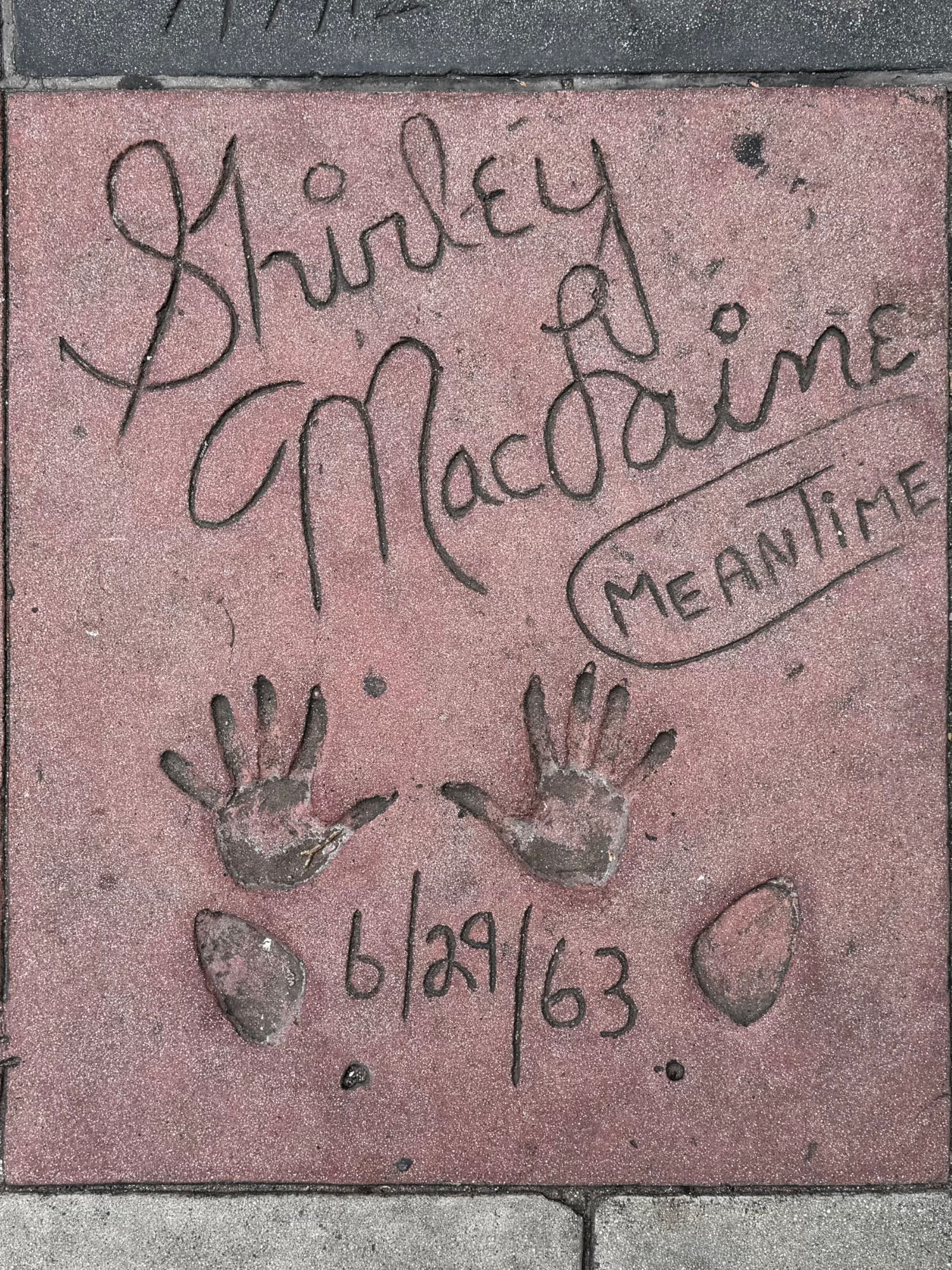 Grauman's Chinese Theatre Shirley Maclaine