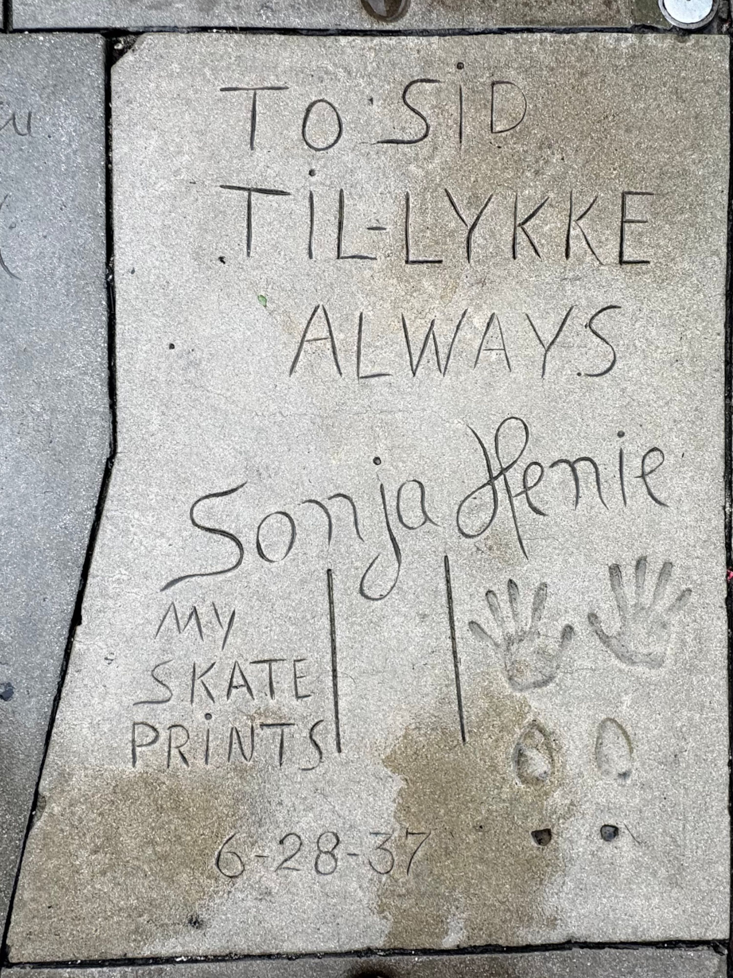 Grauman's Chinese Theatre Sonja Henie