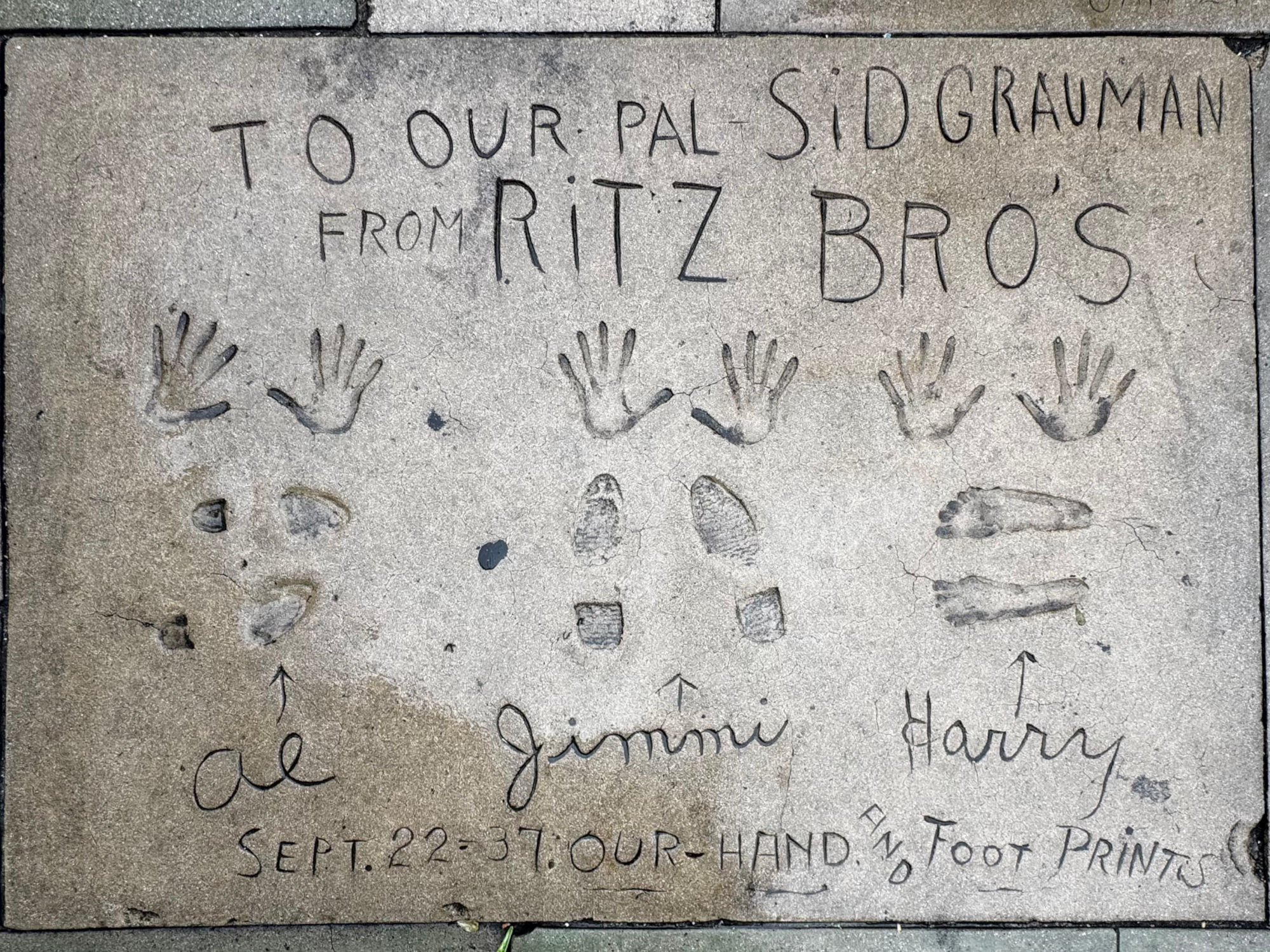 Grauman's Chinese Theatre The Ritz Brothers