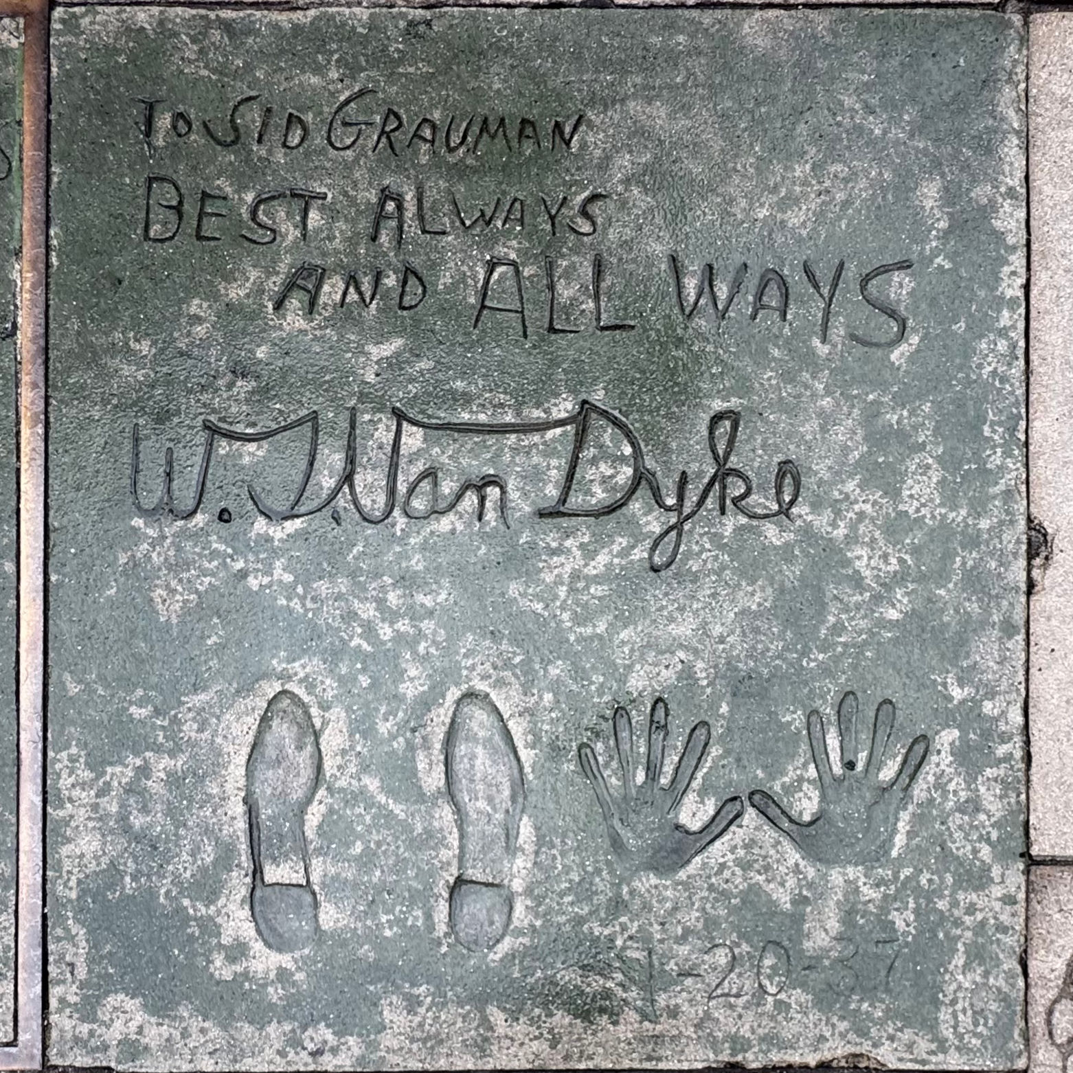 Grauman's Chinese Theatre W.S. Van Dyke